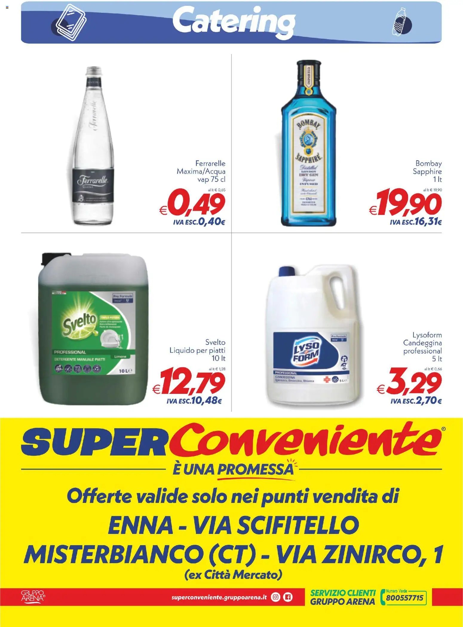 SuperConveniente volantino Catering Enna, Misterbianco