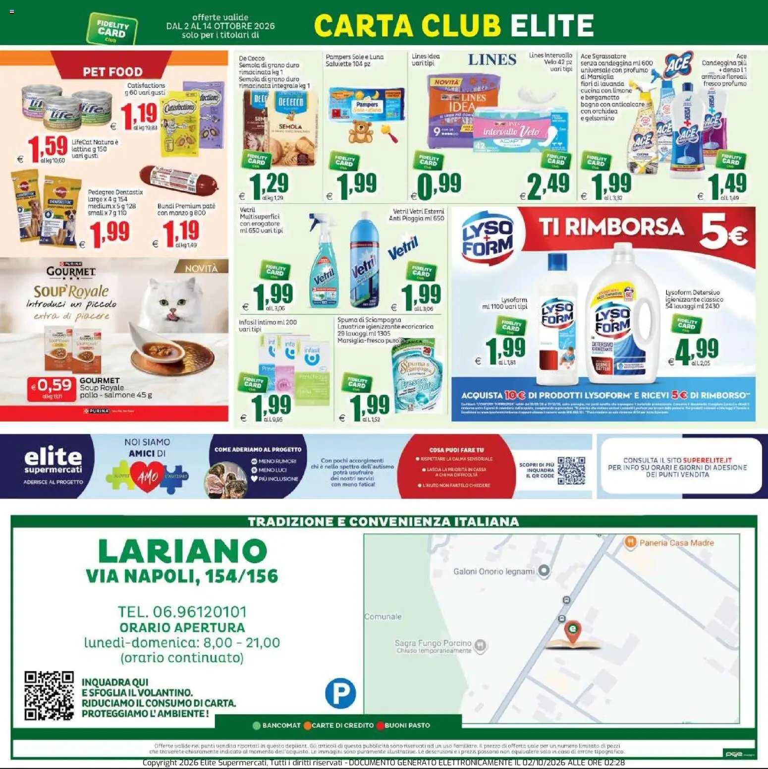 Elite Supermercati volantino Lariano