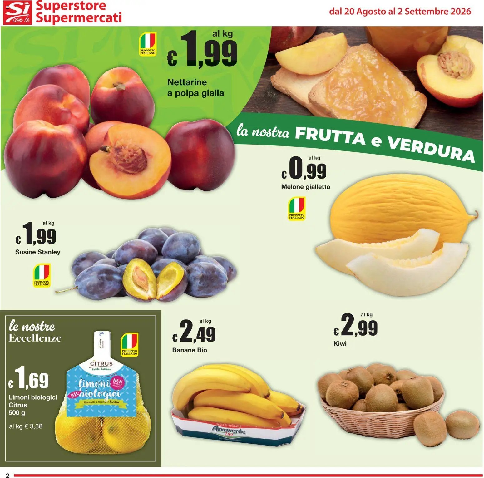 Sì con Te volantino Superstore, Supermercati