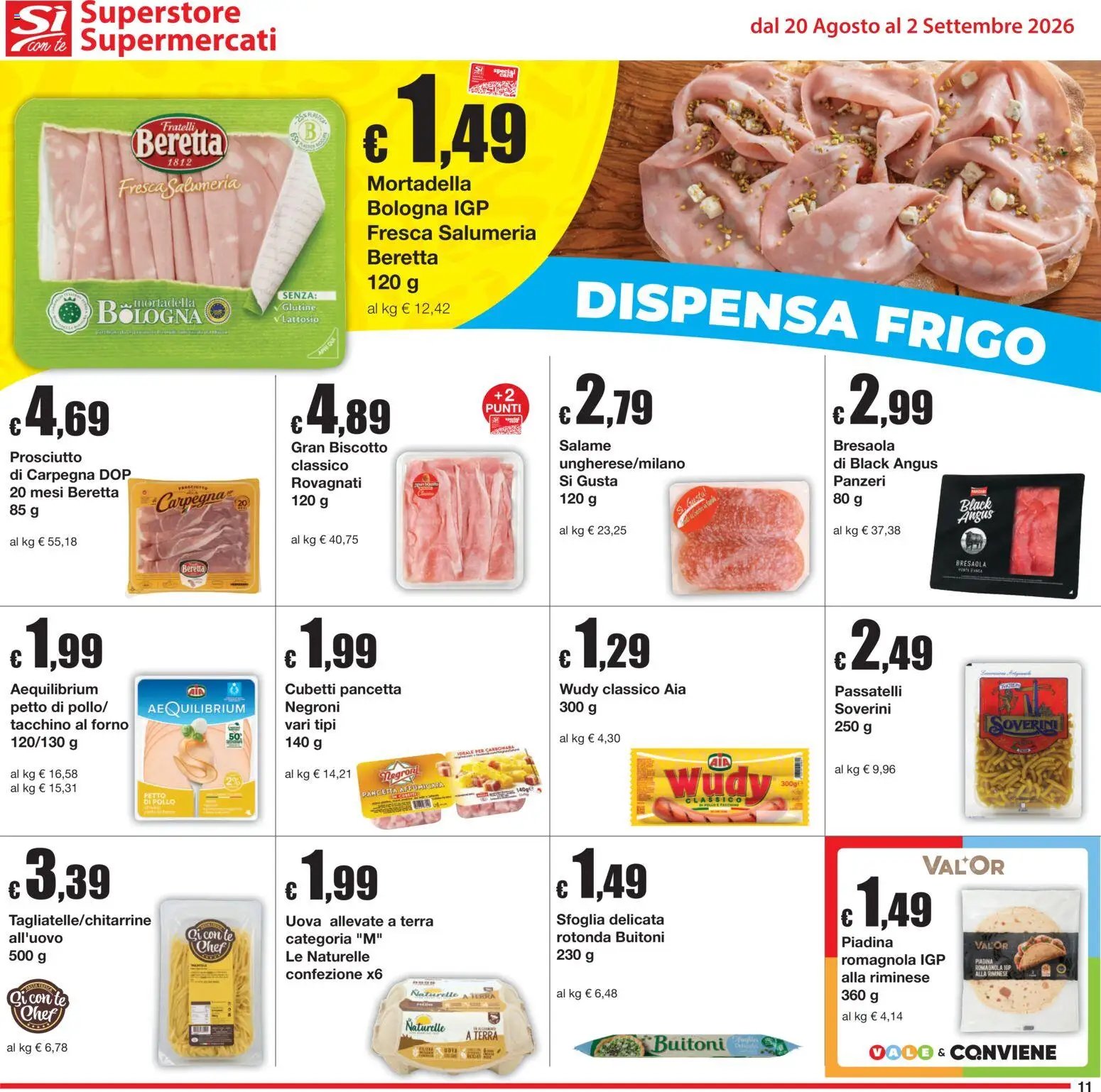 Sì con Te volantino Superstore, Supermercati