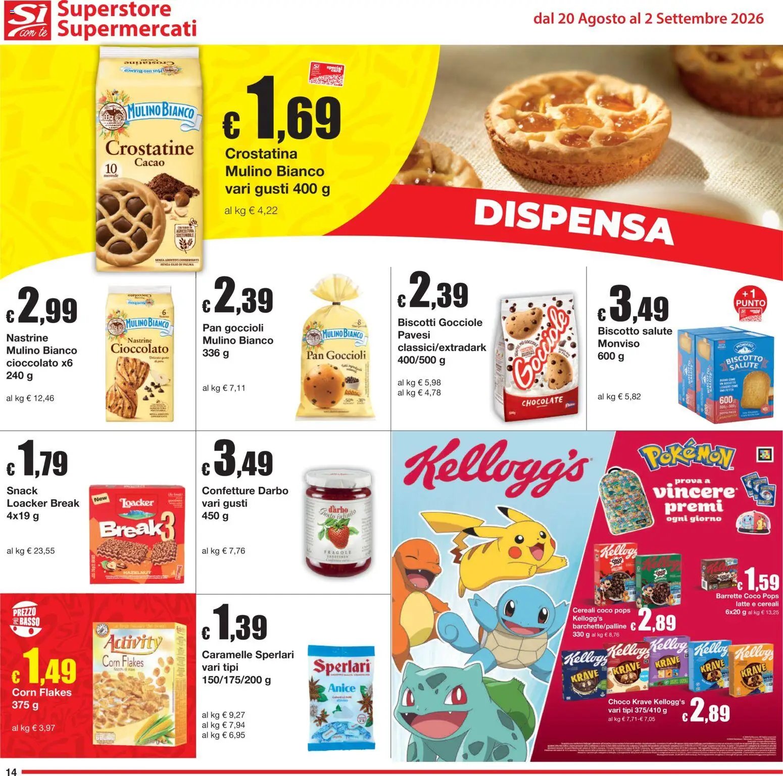 Sì con Te volantino Superstore, Supermercati