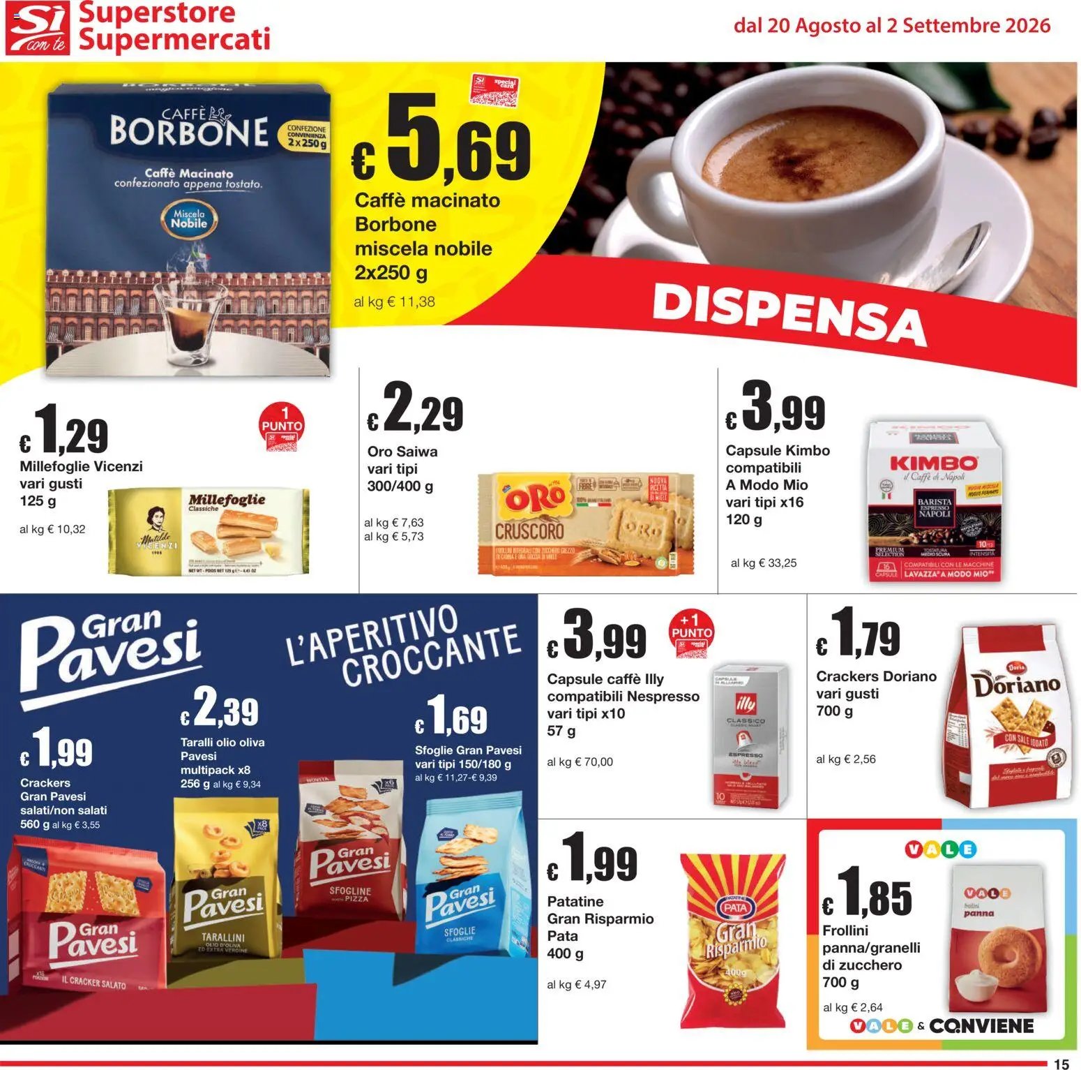 Sì con Te volantino Superstore, Supermercati