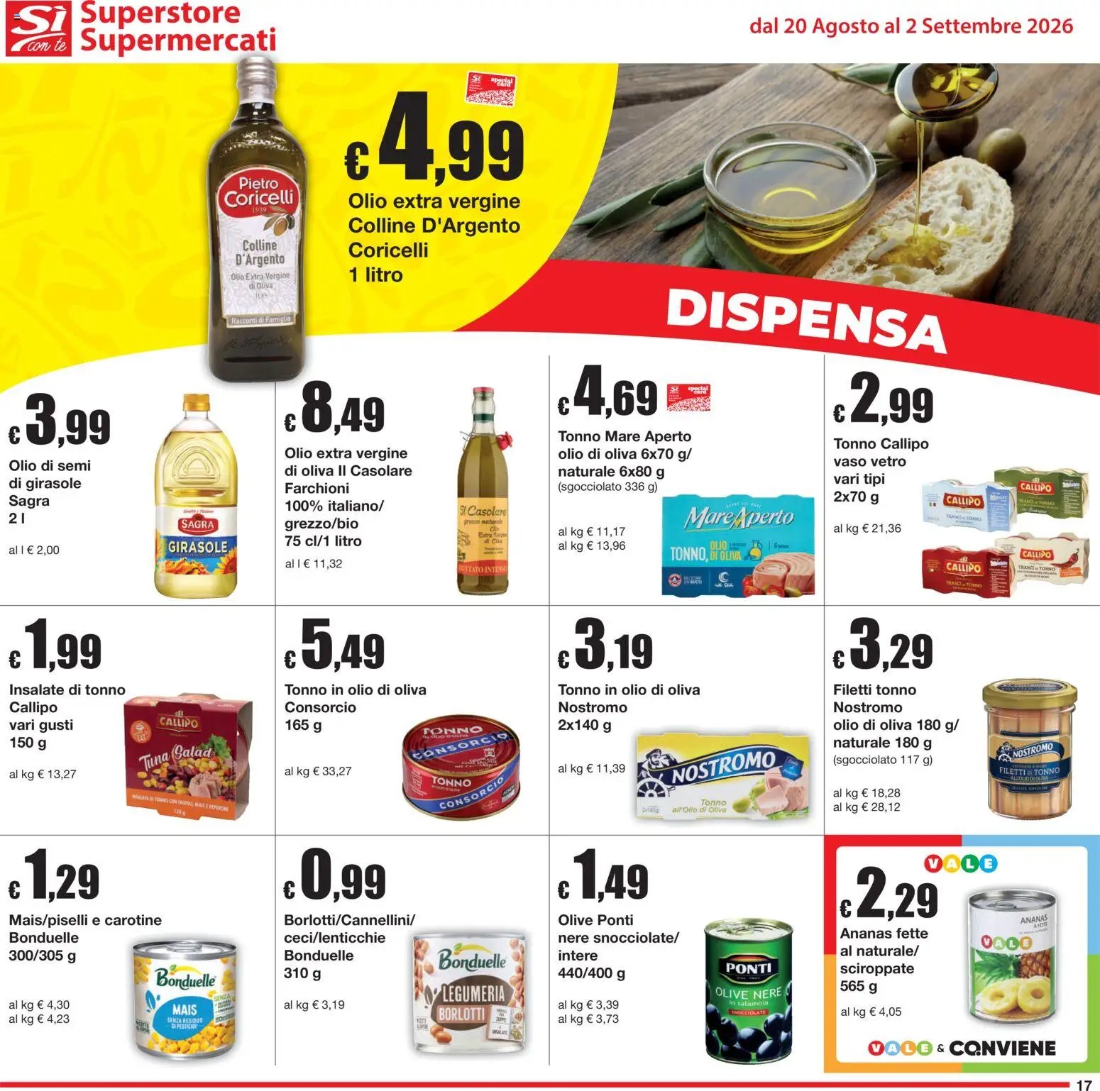 Sì con Te volantino Superstore, Supermercati