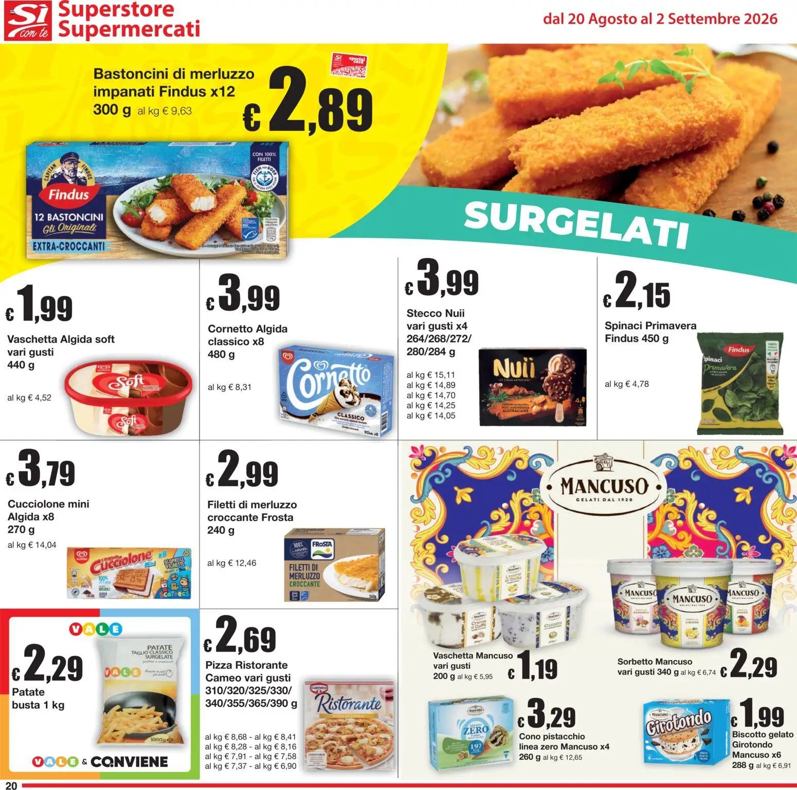 Sì con Te volantino Superstore, Supermercati