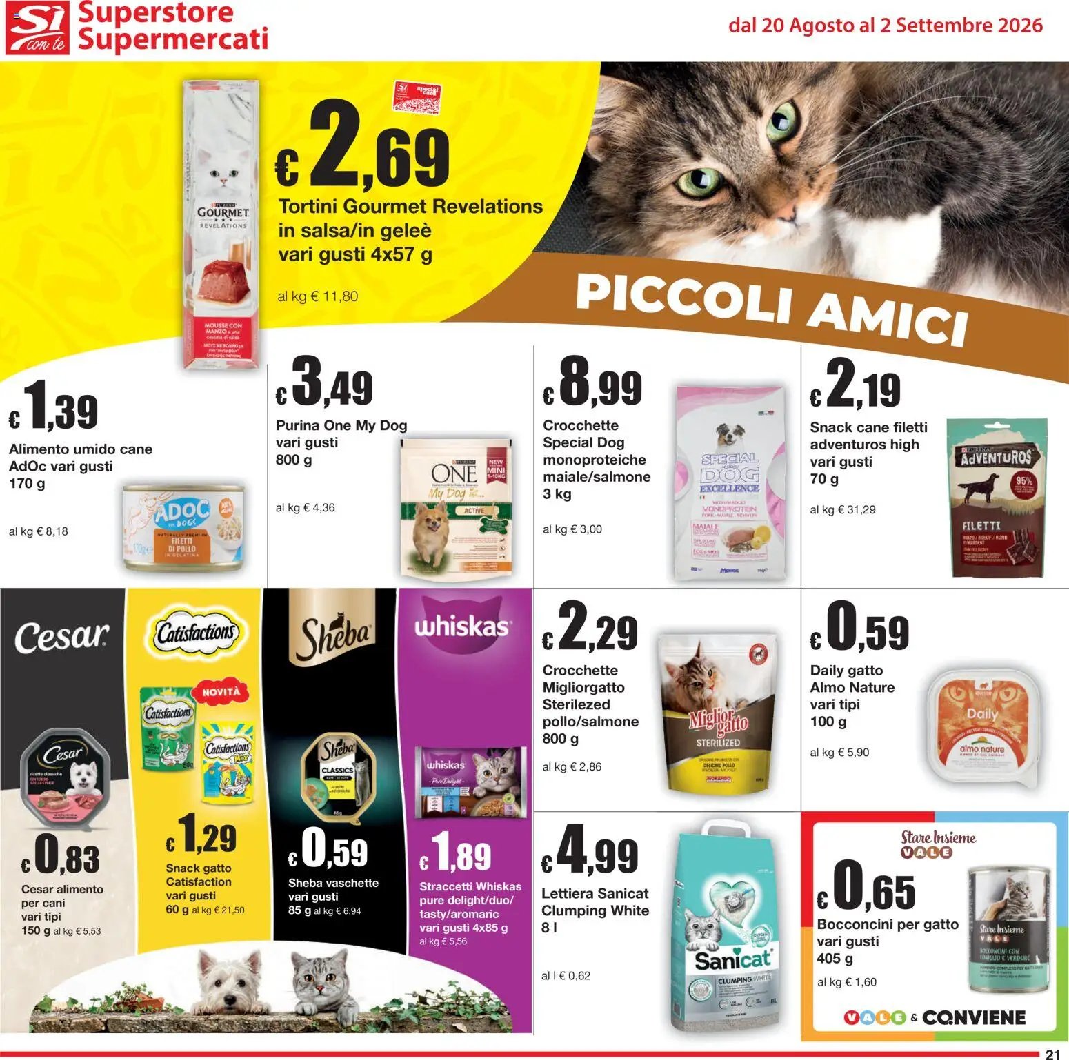 Sì con Te volantino Superstore, Supermercati