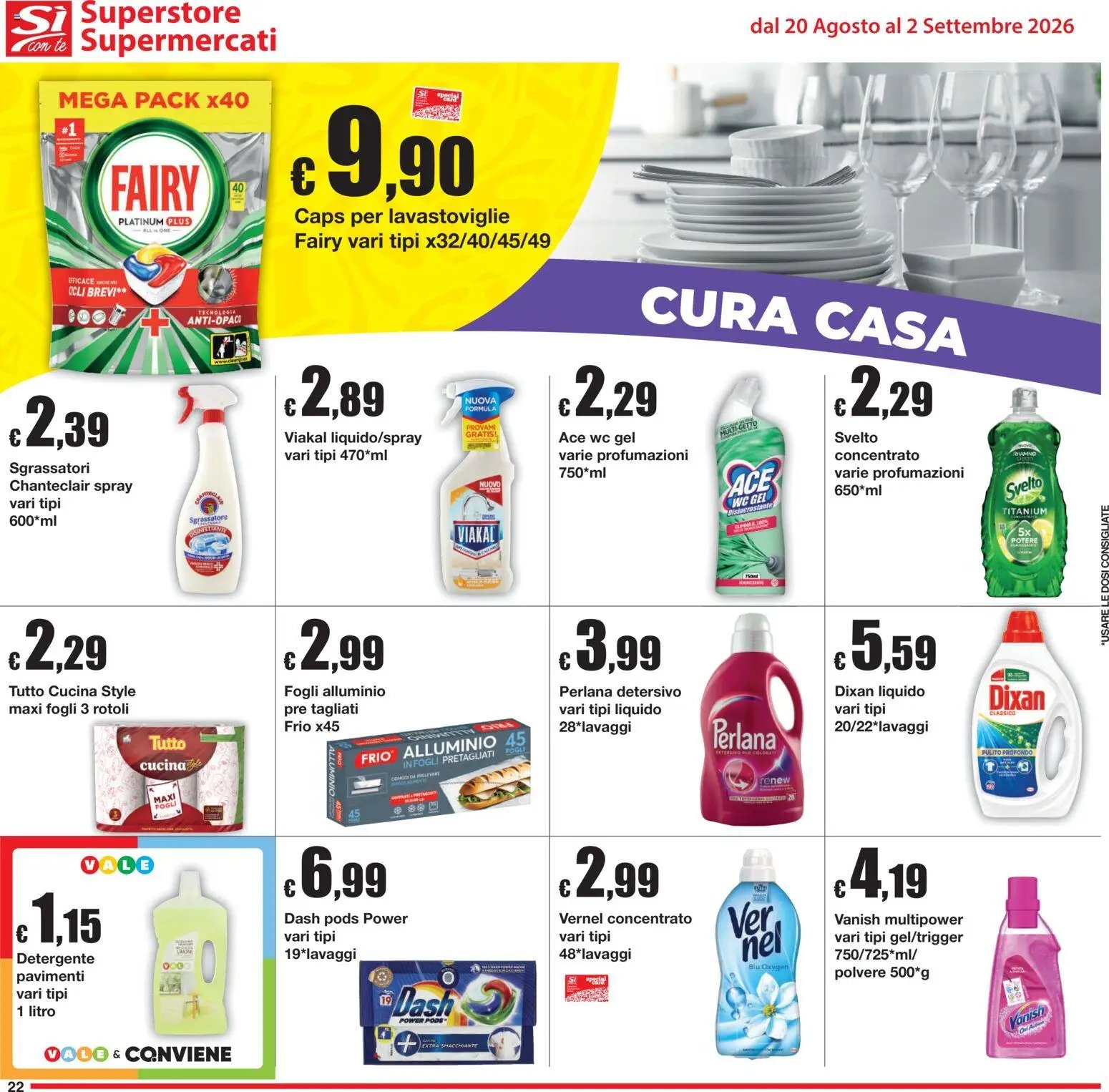 Sì con Te volantino Superstore, Supermercati