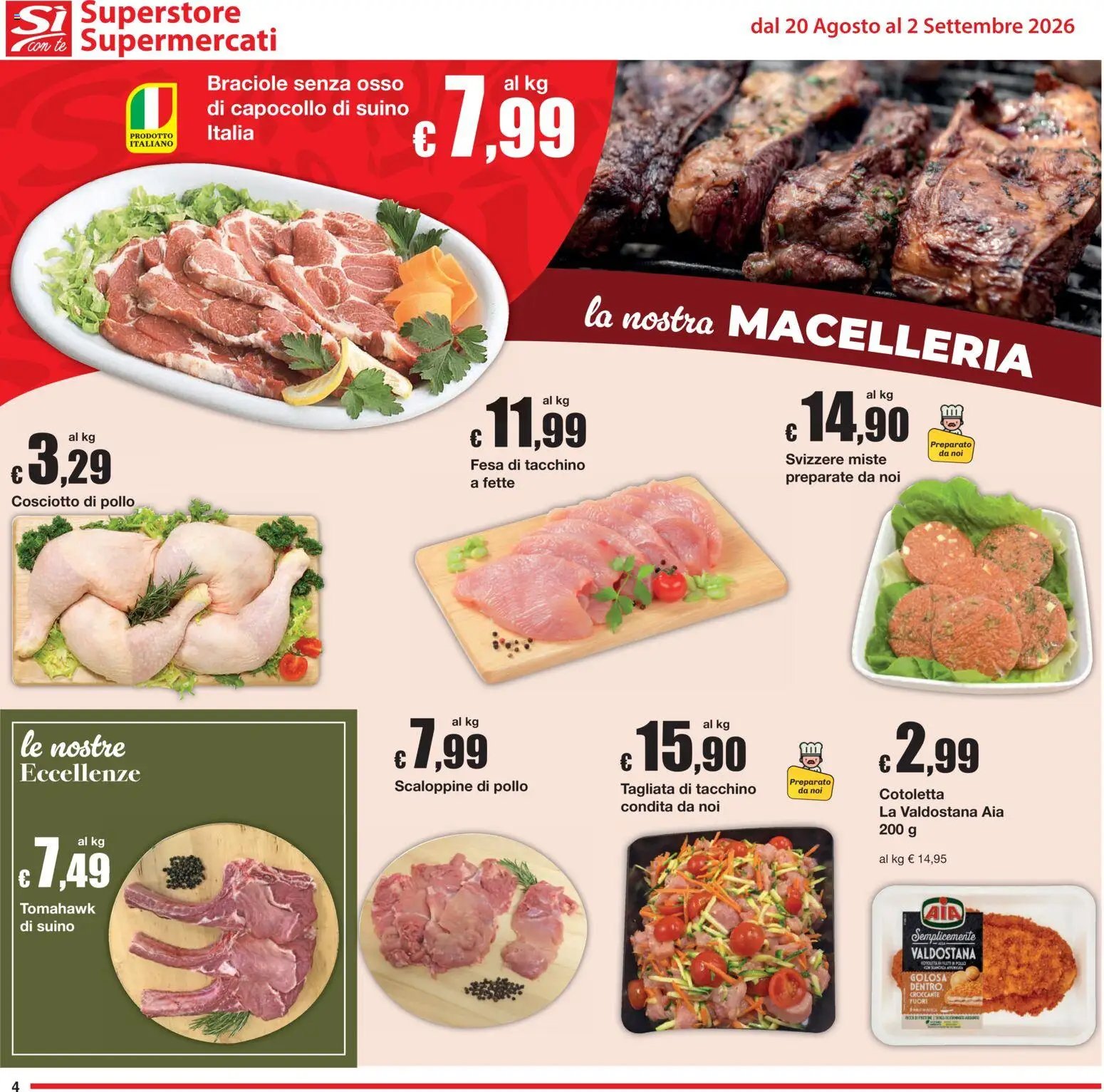Sì con Te volantino Superstore, Supermercati
