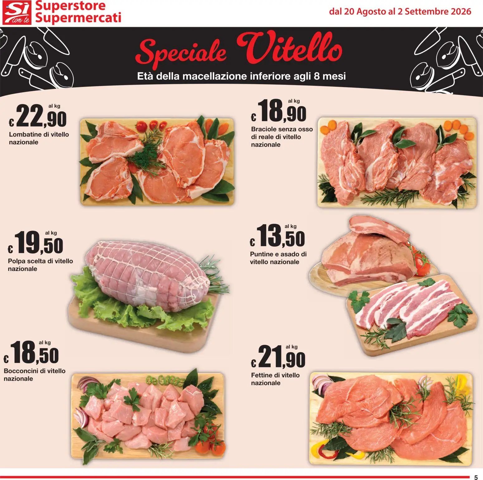Sì con Te volantino Superstore, Supermercati