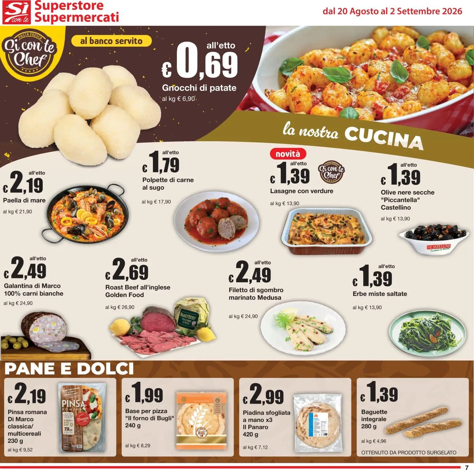 Sì con Te volantino Superstore, Supermercati