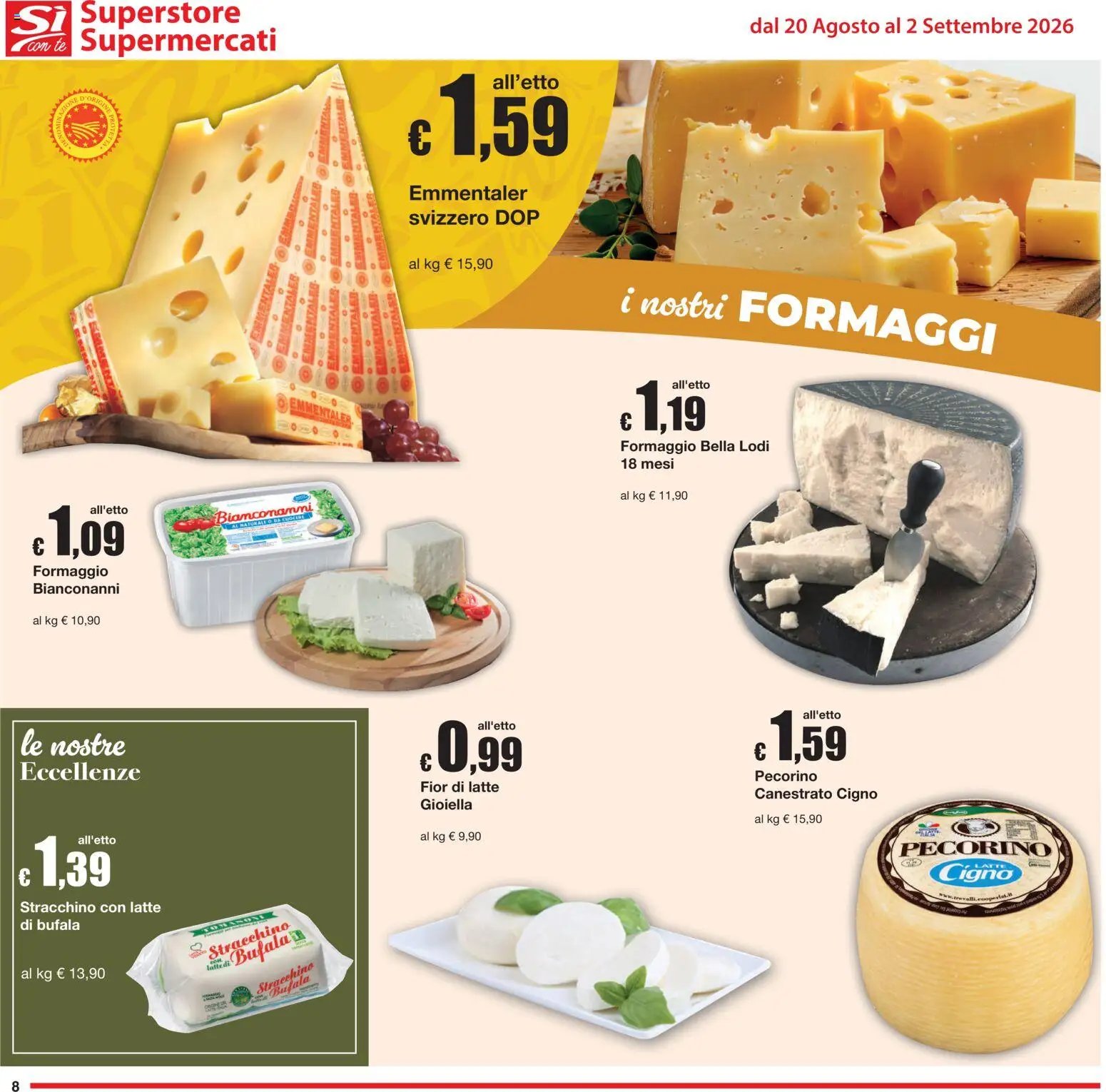 Sì con Te volantino Superstore, Supermercati