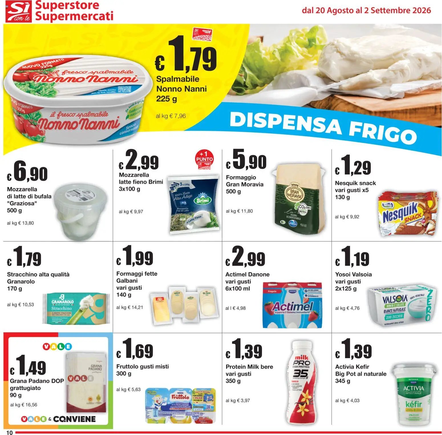 Sì con Te volantino Superstore, Supermercati