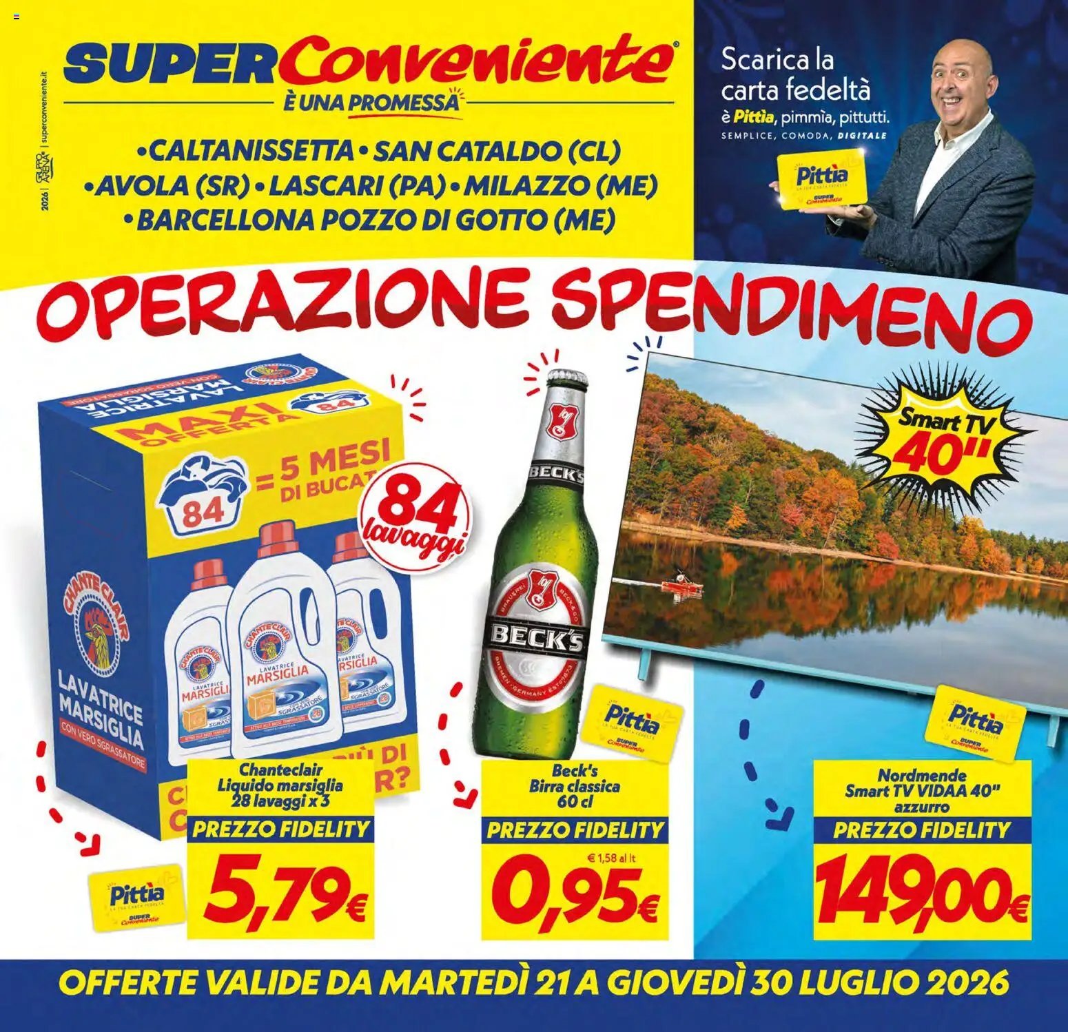 SuperConveniente volantino Caltanissetta, San Cataldo, Avola, Lascari, Milazzo, Barcellona