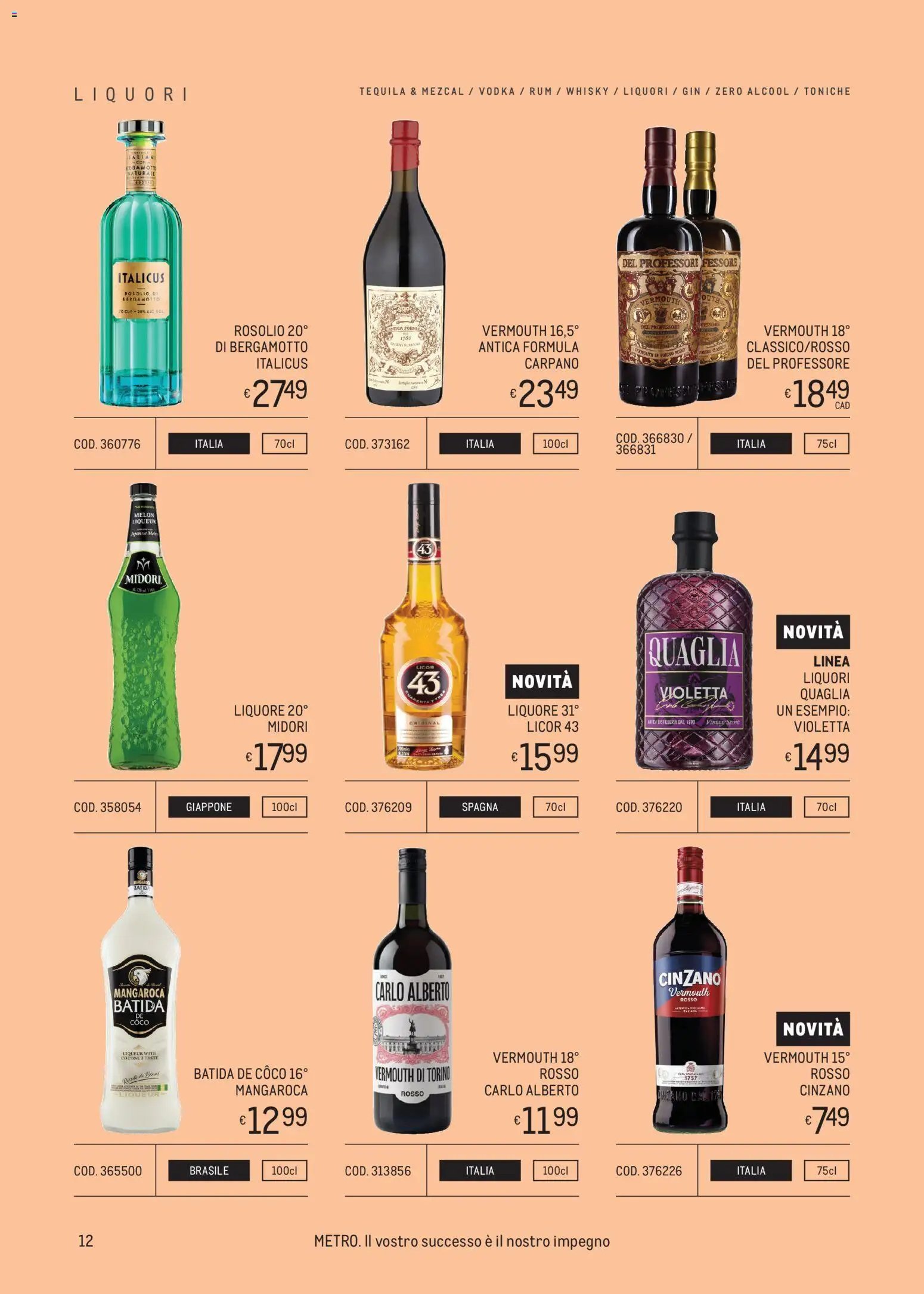 Metro volantino Spirits Collection - Estate (2026-05-14 - 2026-08-26)