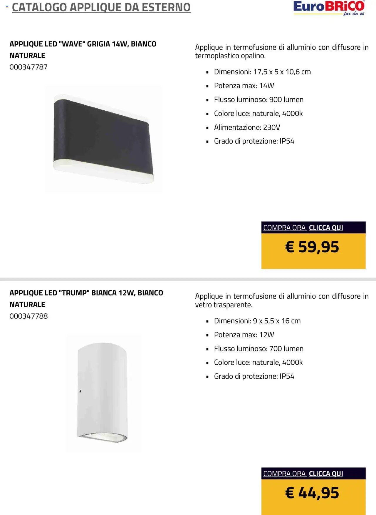 Eurobrico Applique da Esterno catalogo