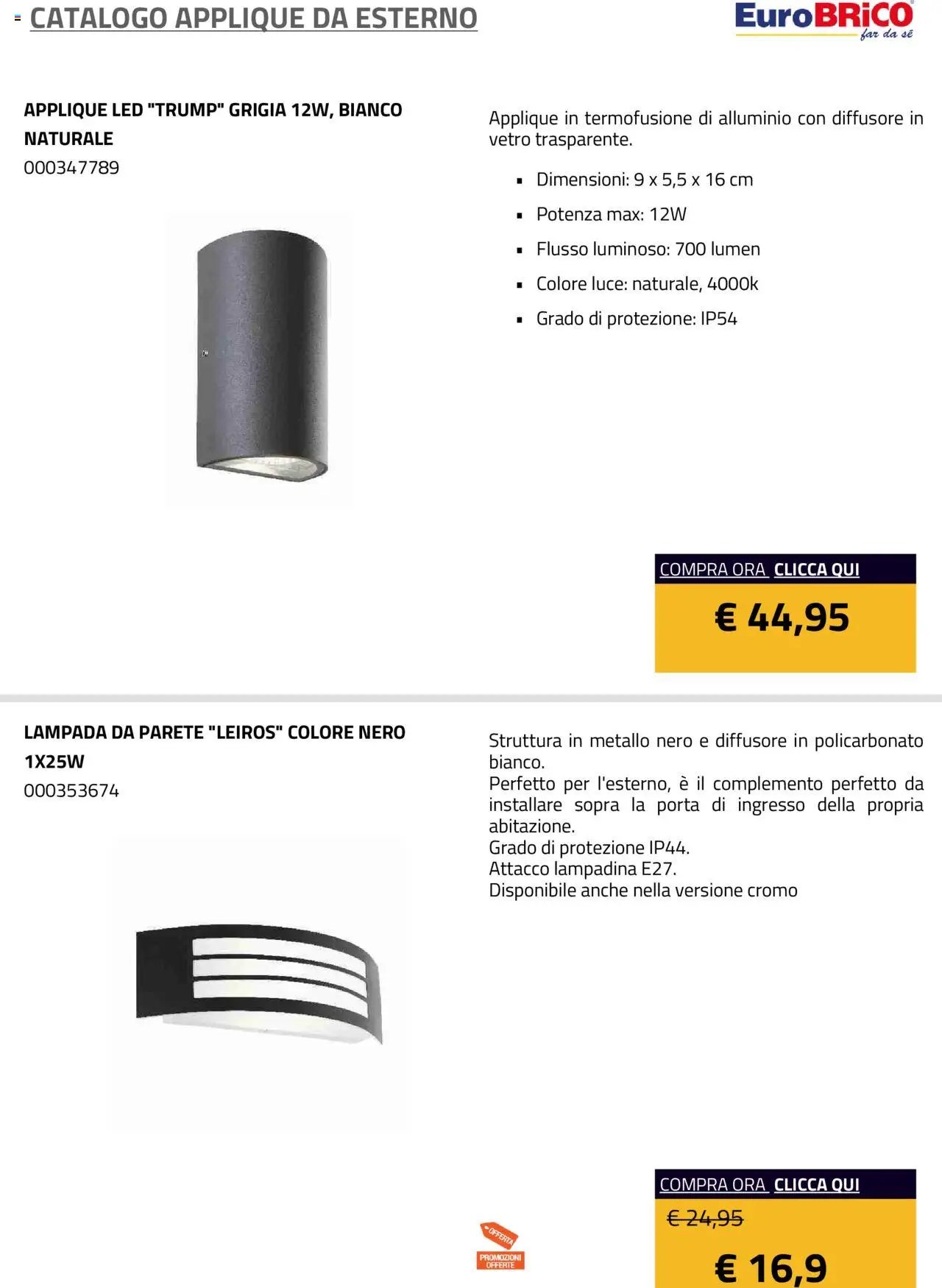Eurobrico Applique da Esterno catalogo