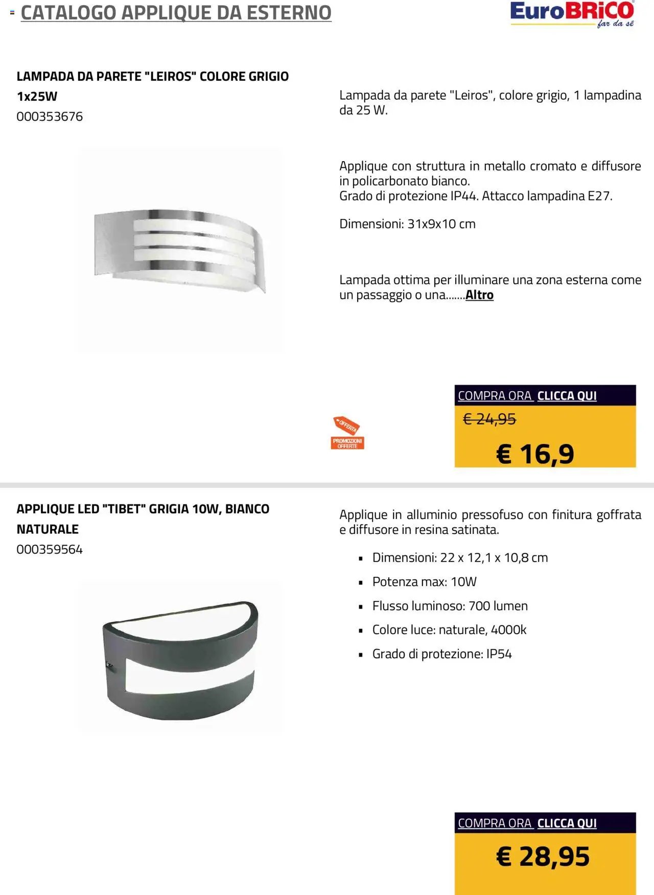 Eurobrico Applique da Esterno catalogo