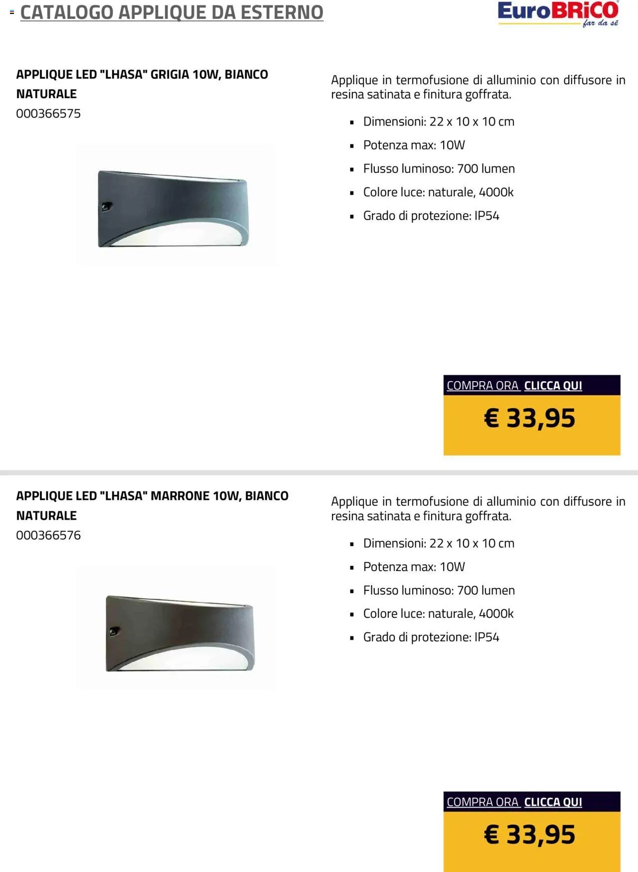 Eurobrico Applique da Esterno catalogo