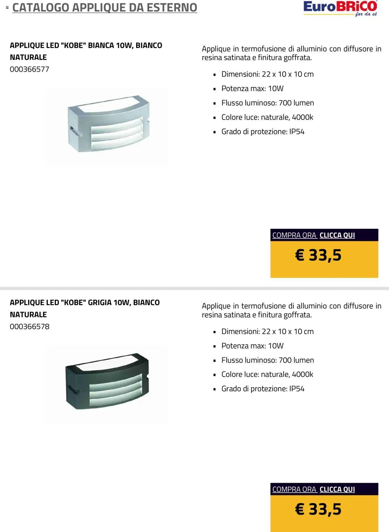 Eurobrico Applique da Esterno catalogo