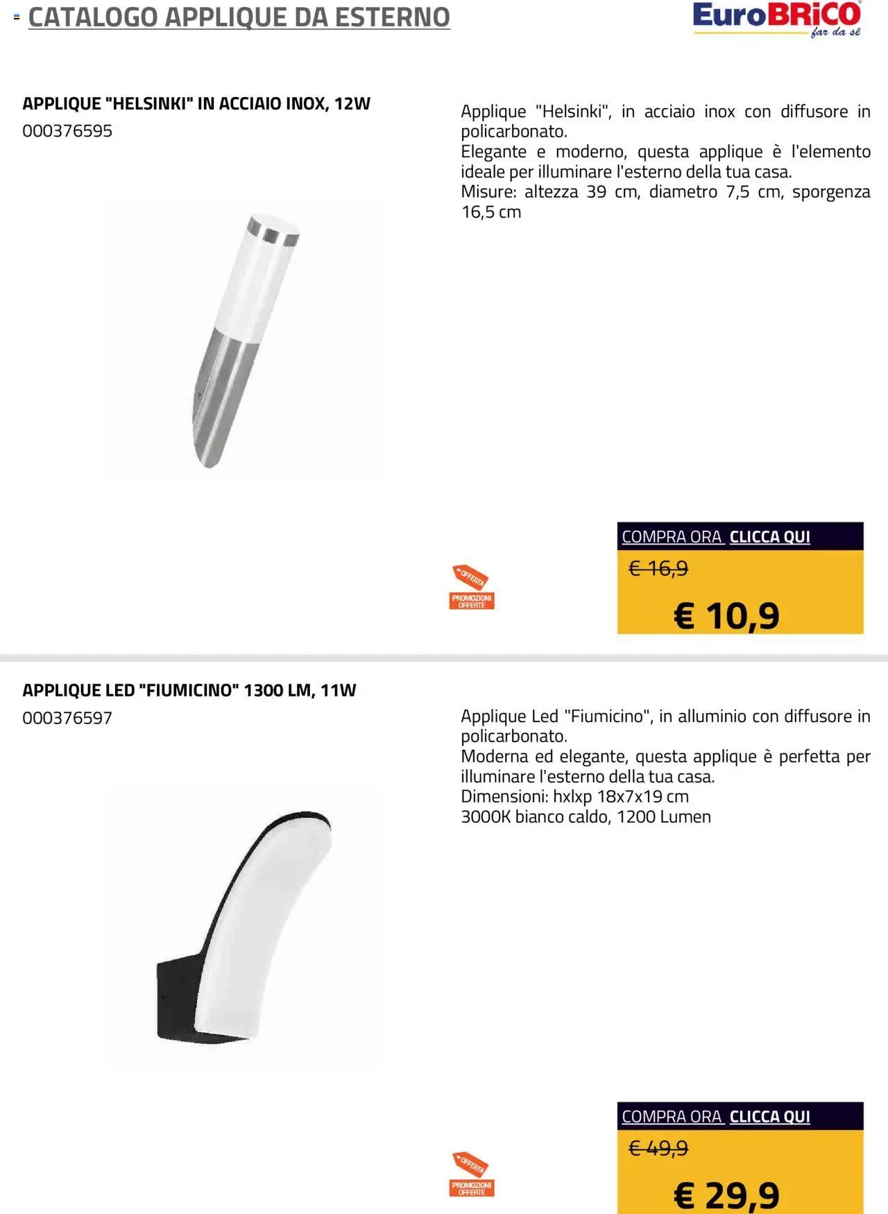 Eurobrico Applique da Esterno catalogo