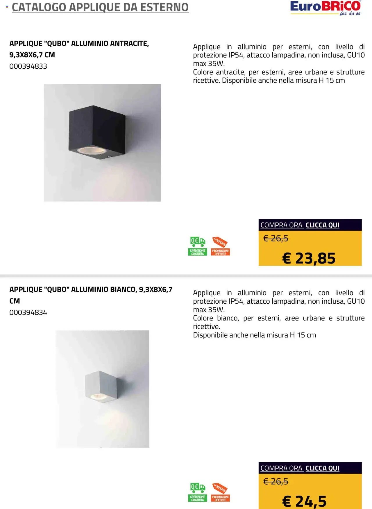 Eurobrico Applique da Esterno catalogo