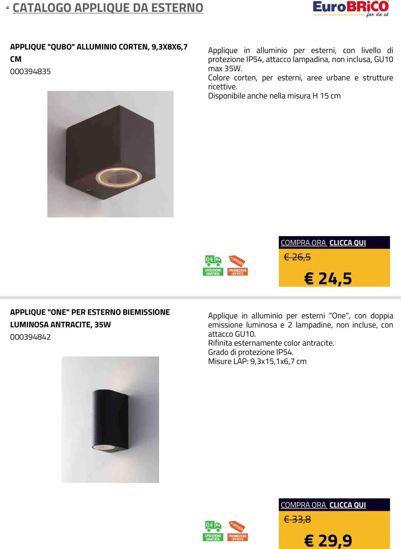 Eurobrico Applique da Esterno catalogo