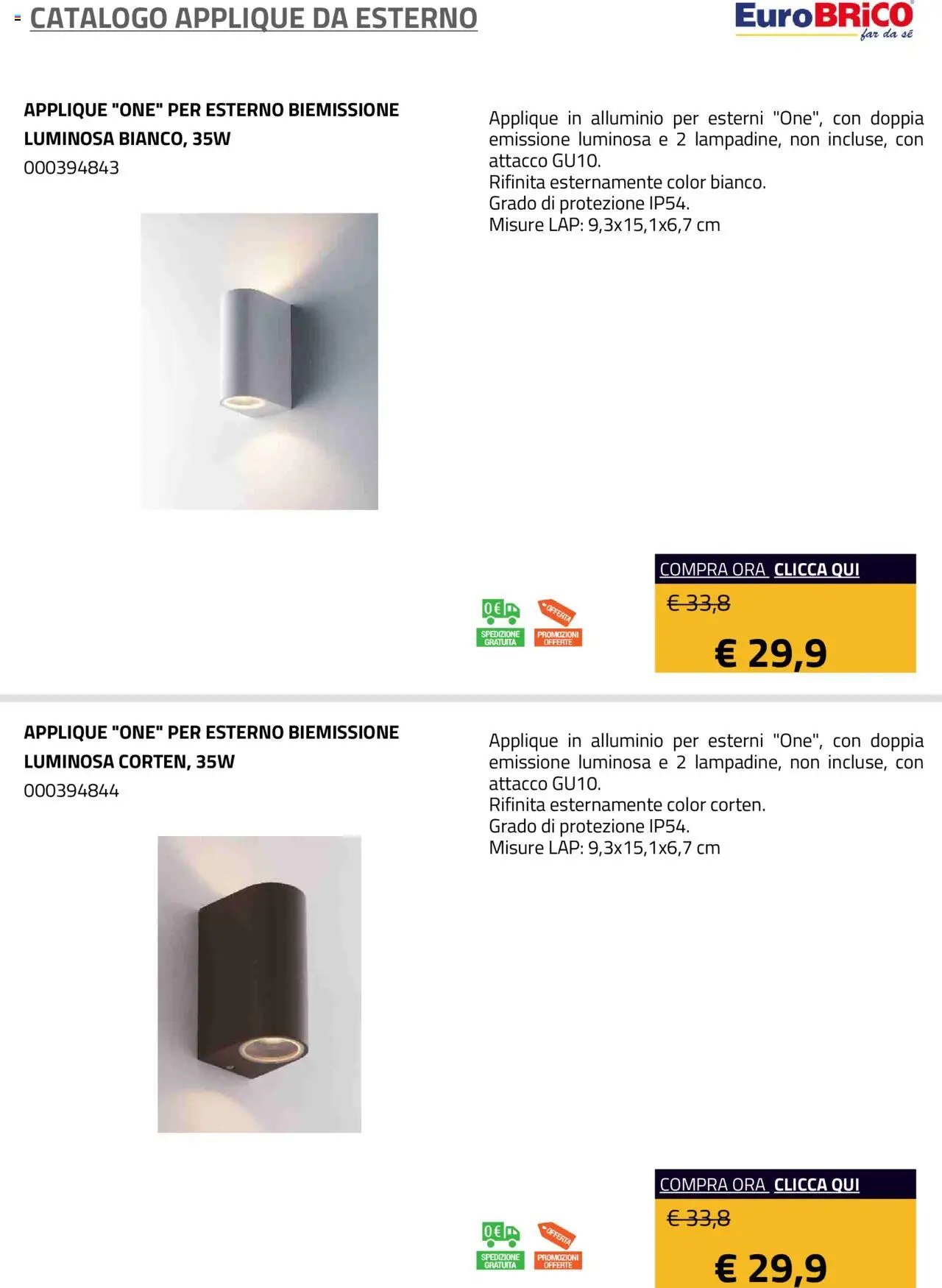 Eurobrico Applique da Esterno catalogo