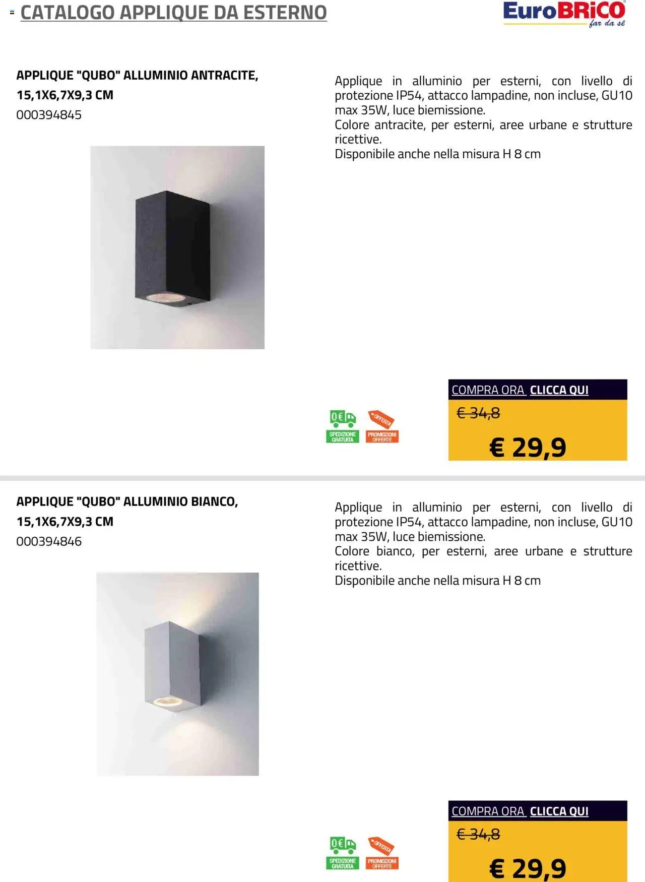 Eurobrico Applique da Esterno catalogo