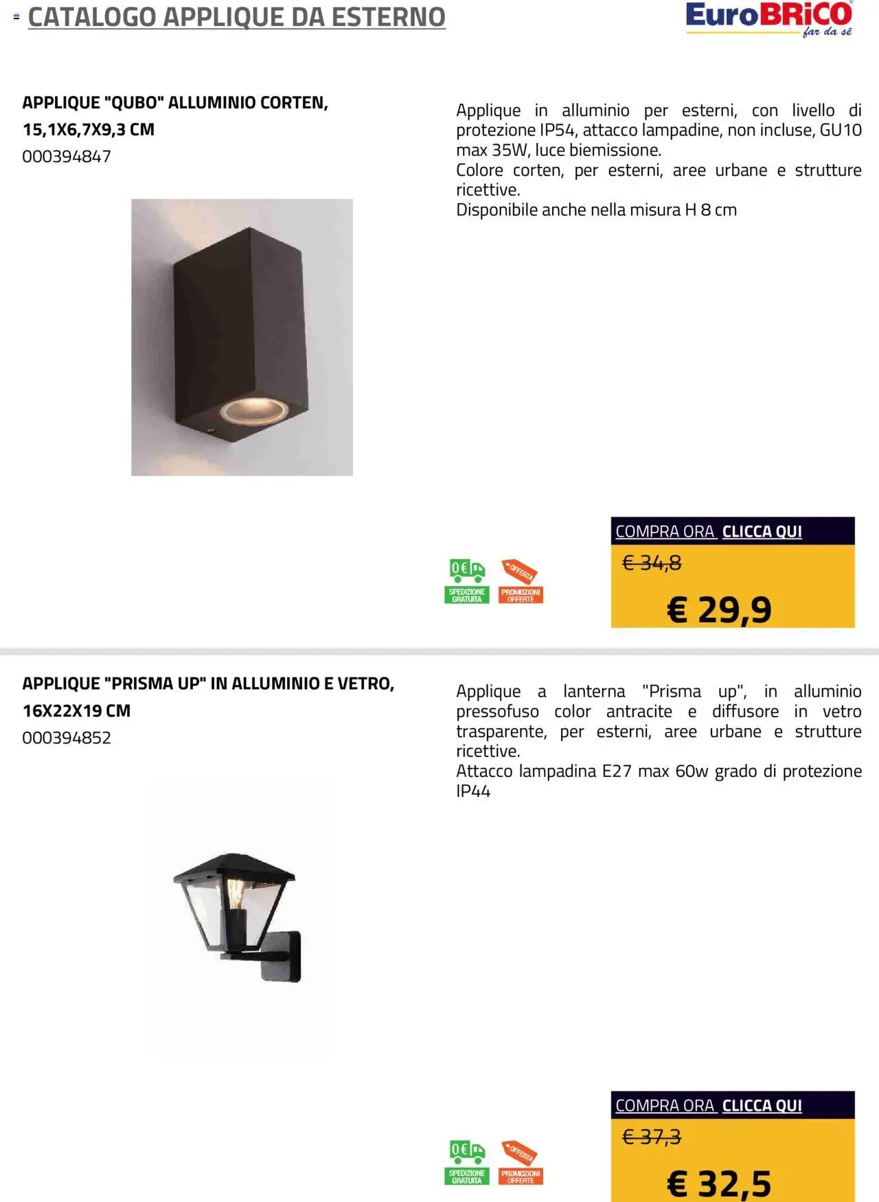 Eurobrico Applique da Esterno catalogo