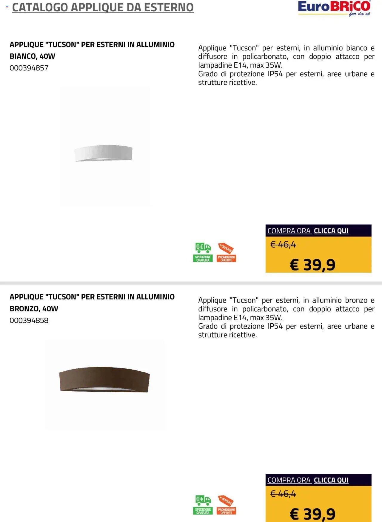 Eurobrico Applique da Esterno catalogo