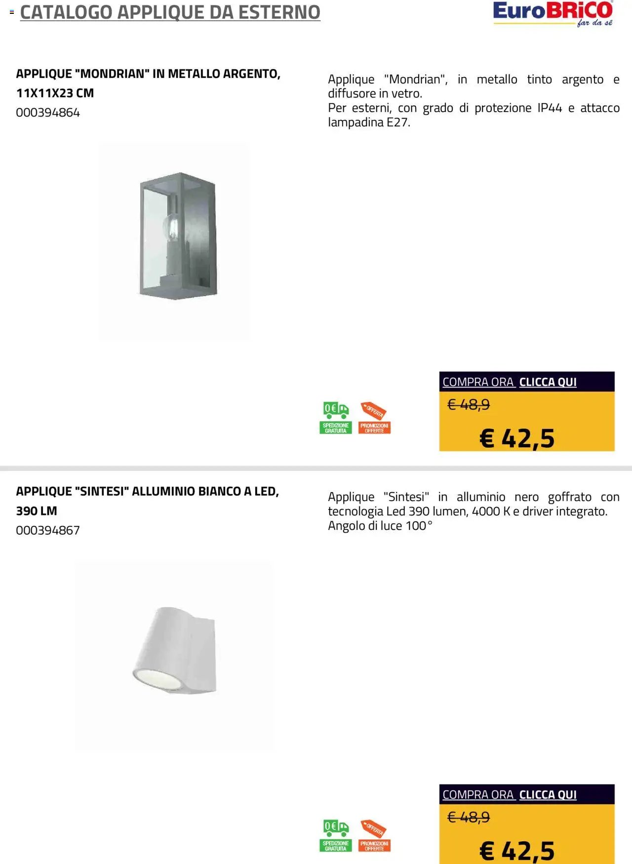 Eurobrico Applique da Esterno catalogo