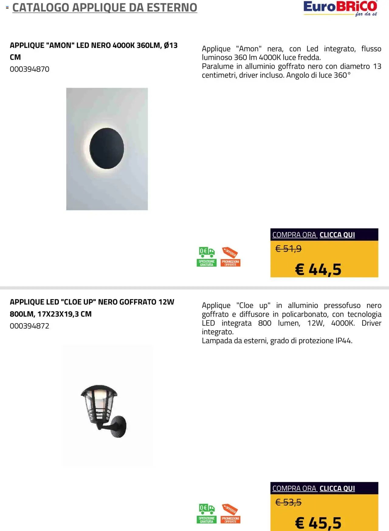 Eurobrico Applique da Esterno catalogo