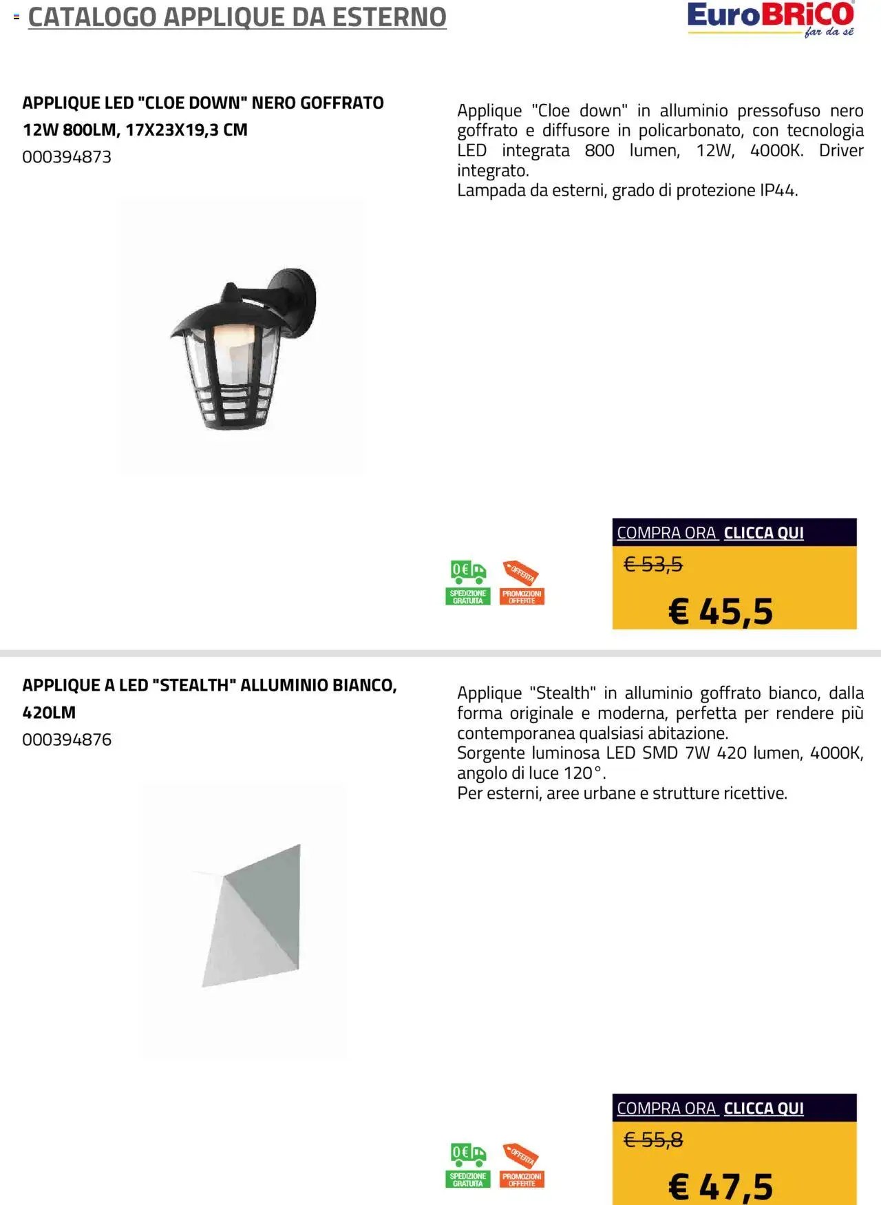 Eurobrico Applique da Esterno catalogo