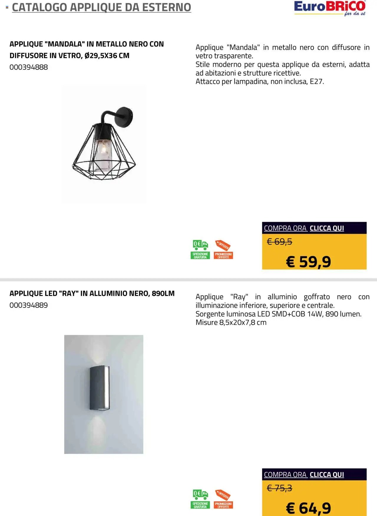 Eurobrico Applique da Esterno catalogo