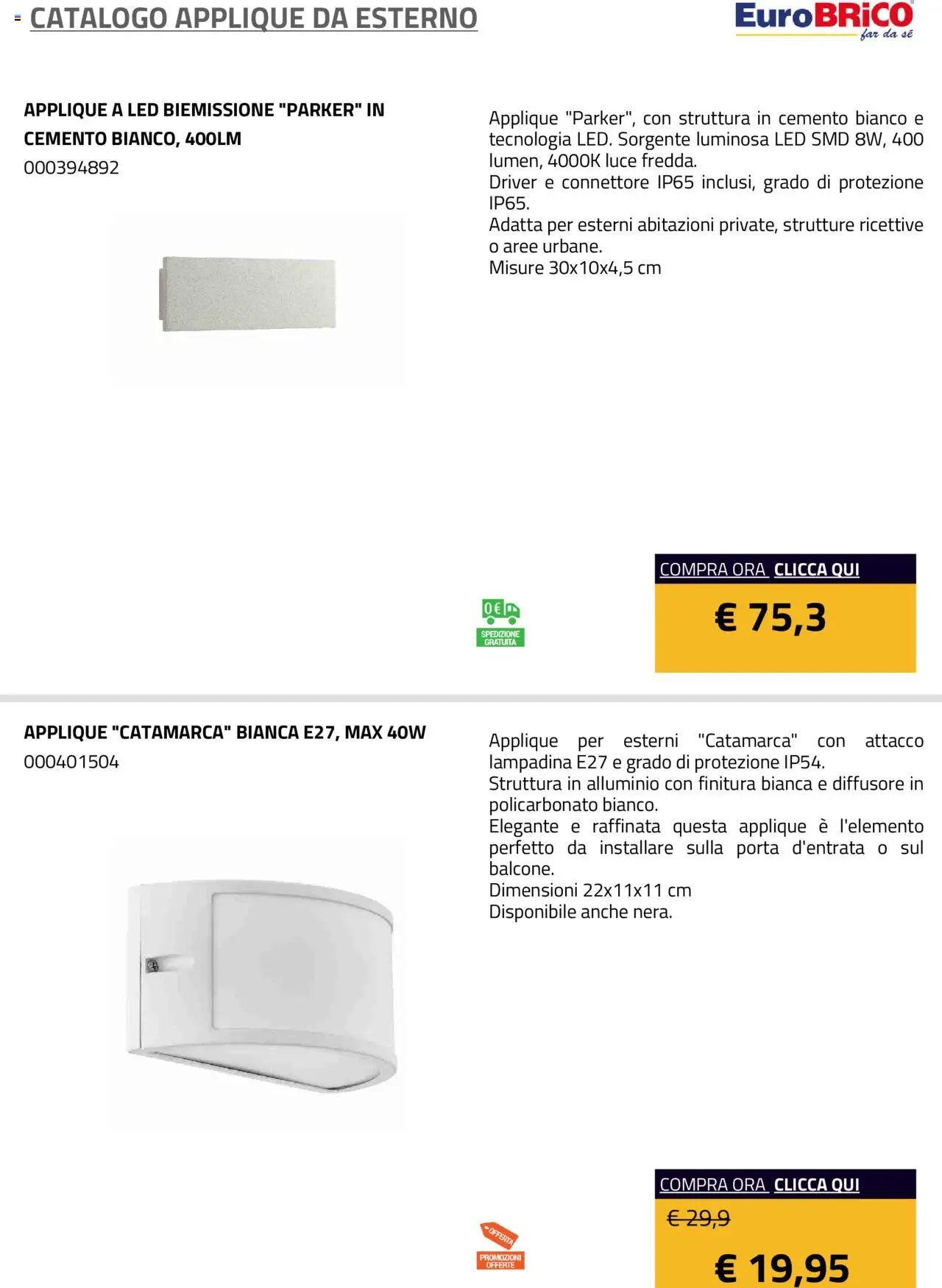 Eurobrico Applique da Esterno catalogo