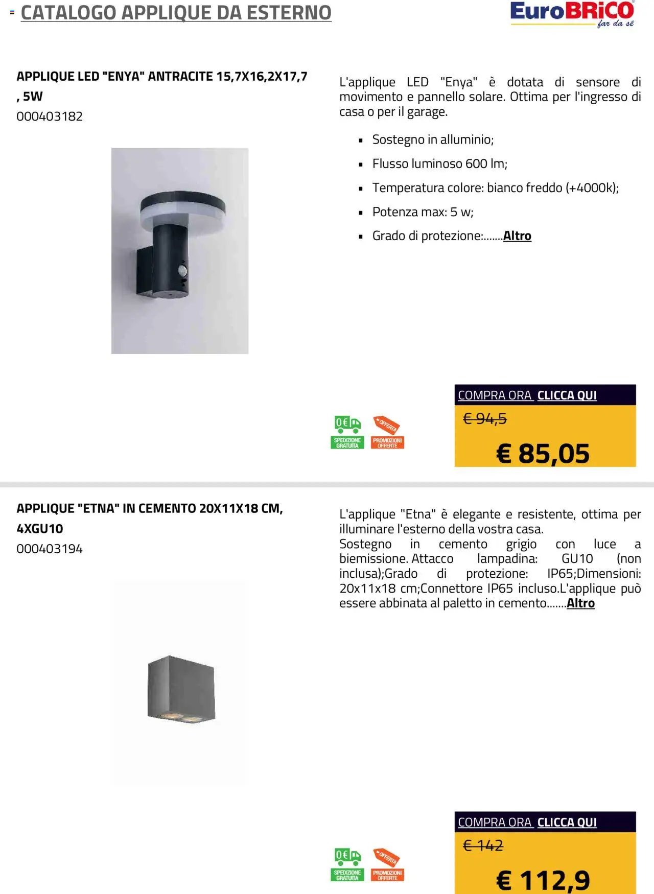 Eurobrico Applique da Esterno catalogo