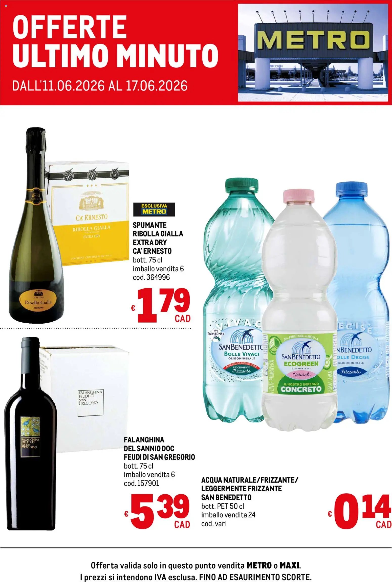Metro volantino Offerte ultimo minuto