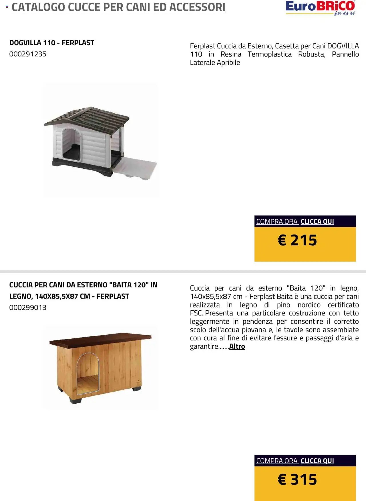 Eurobrico Cucce catalogo