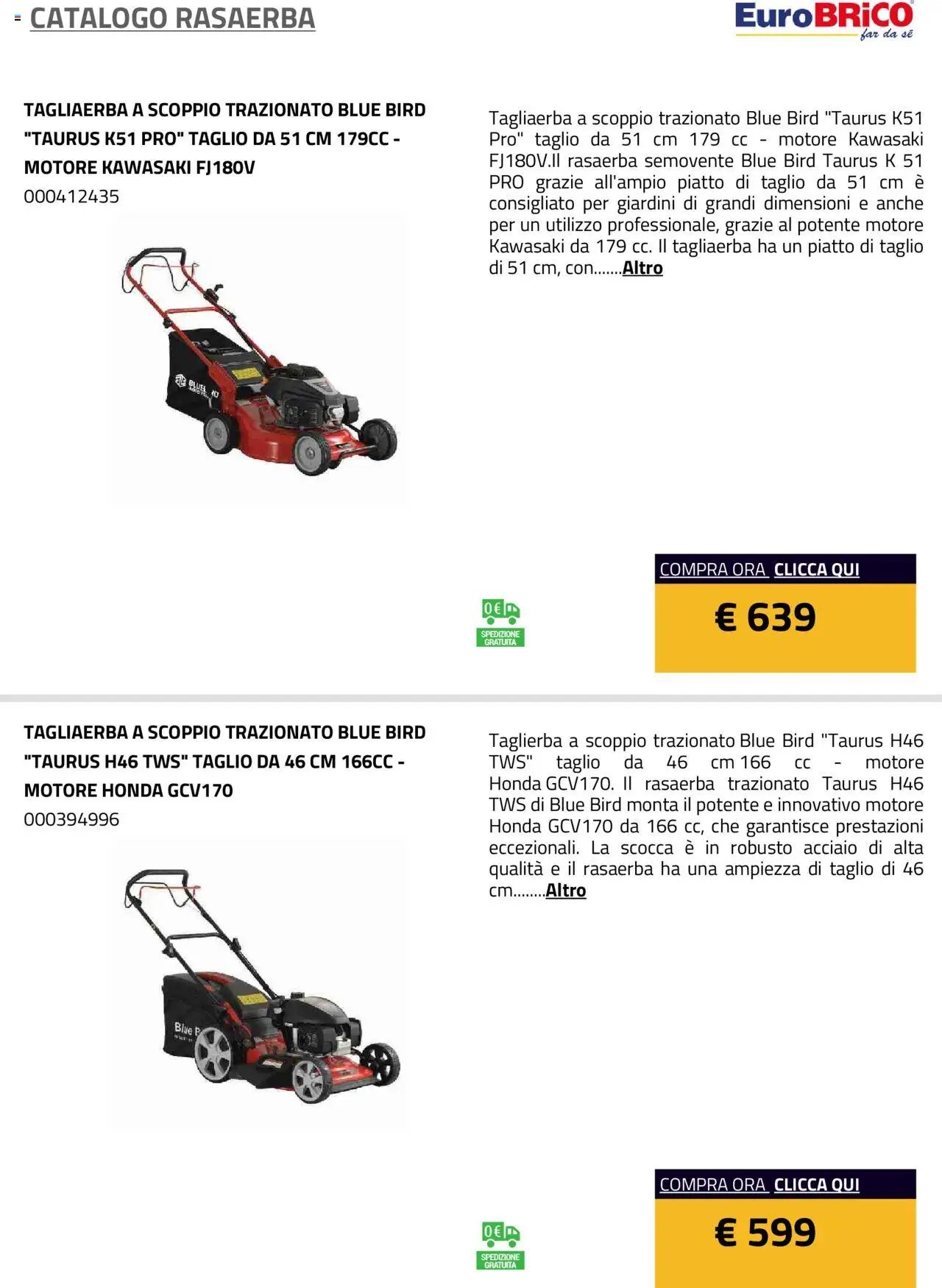 Eurobrico Rasaerba catalogo