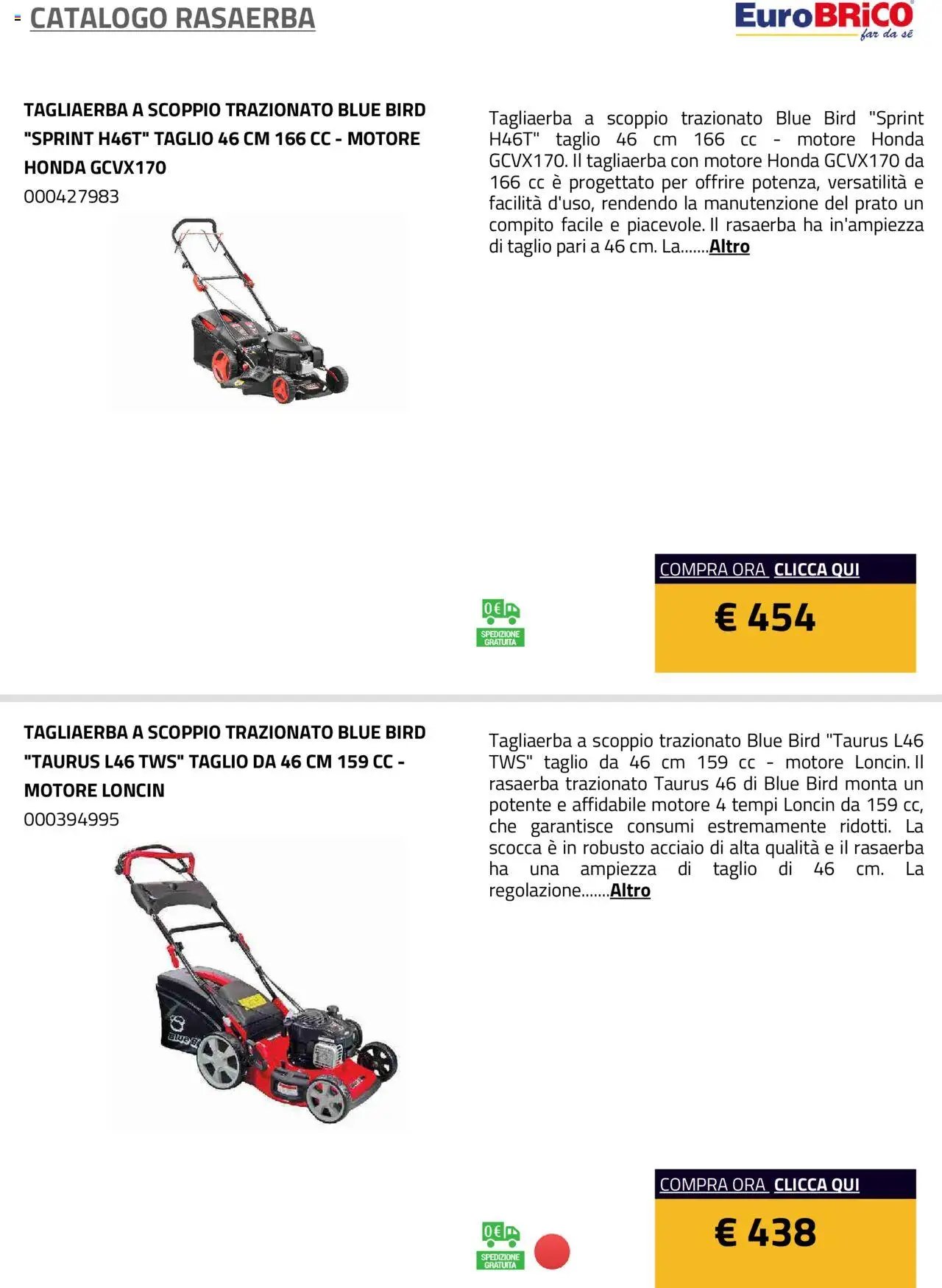 Eurobrico Rasaerba catalogo