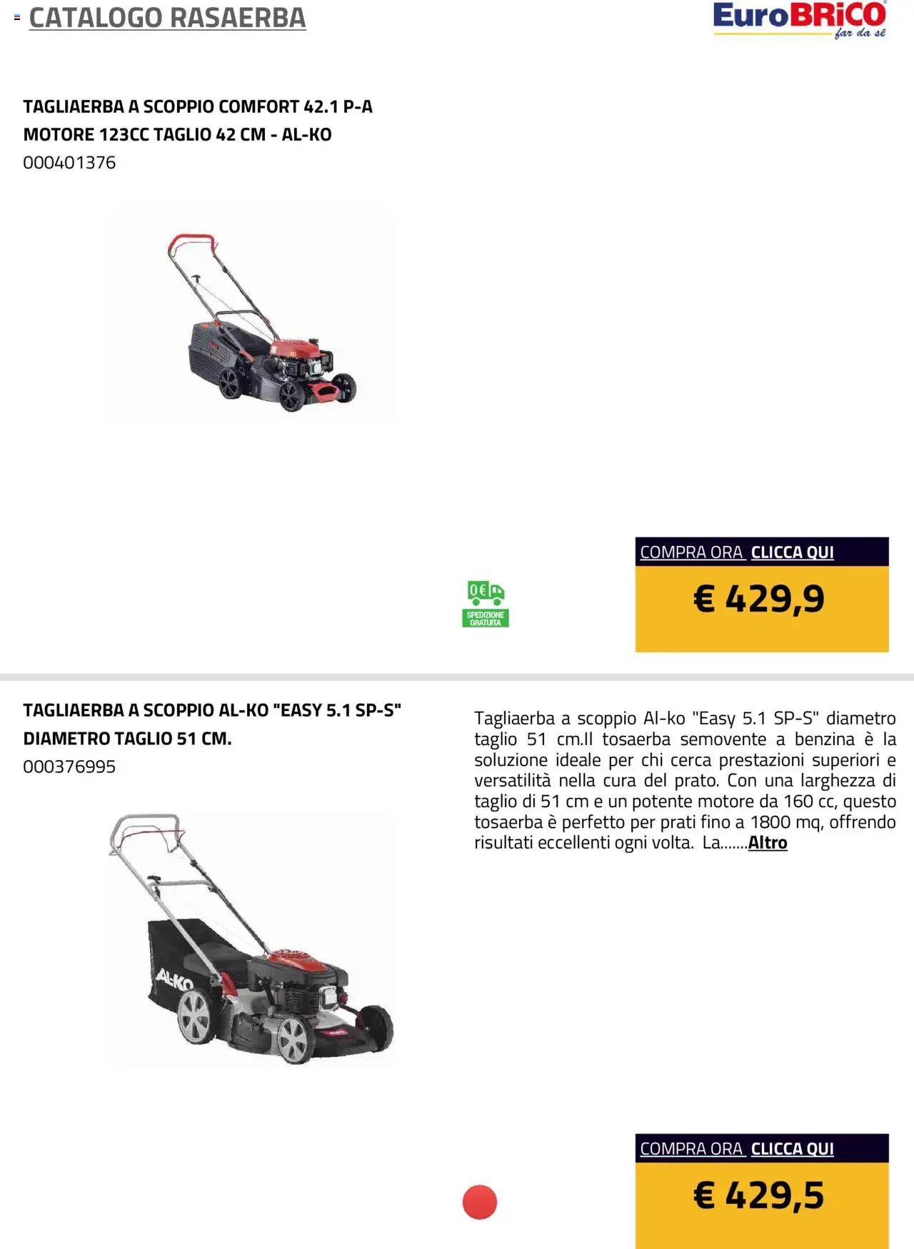 Eurobrico Rasaerba catalogo