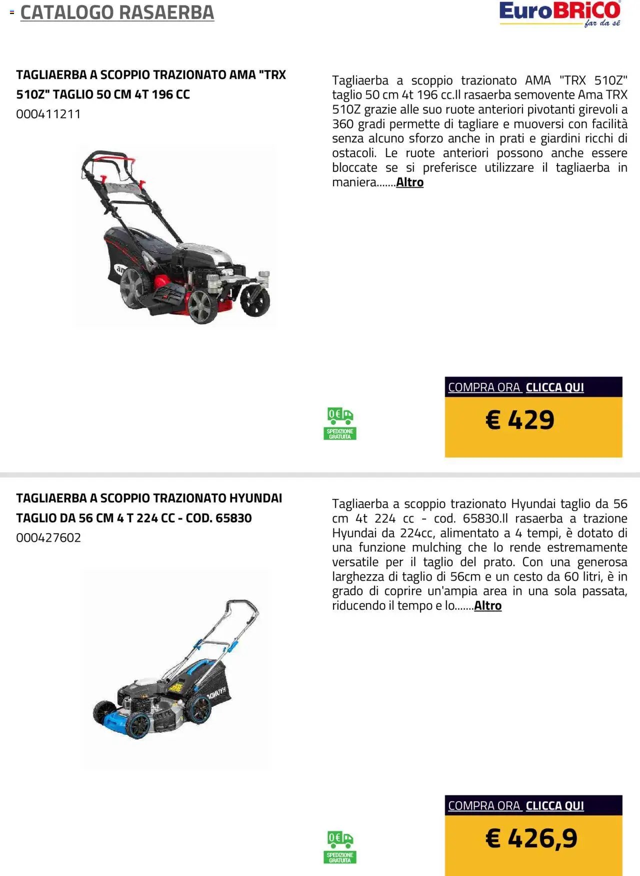 Eurobrico Rasaerba catalogo