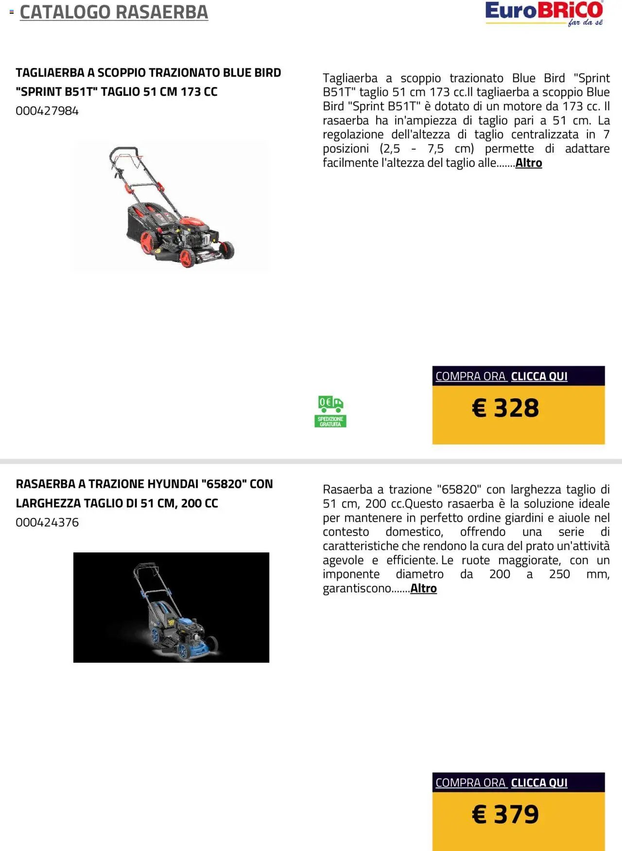 Eurobrico Rasaerba catalogo