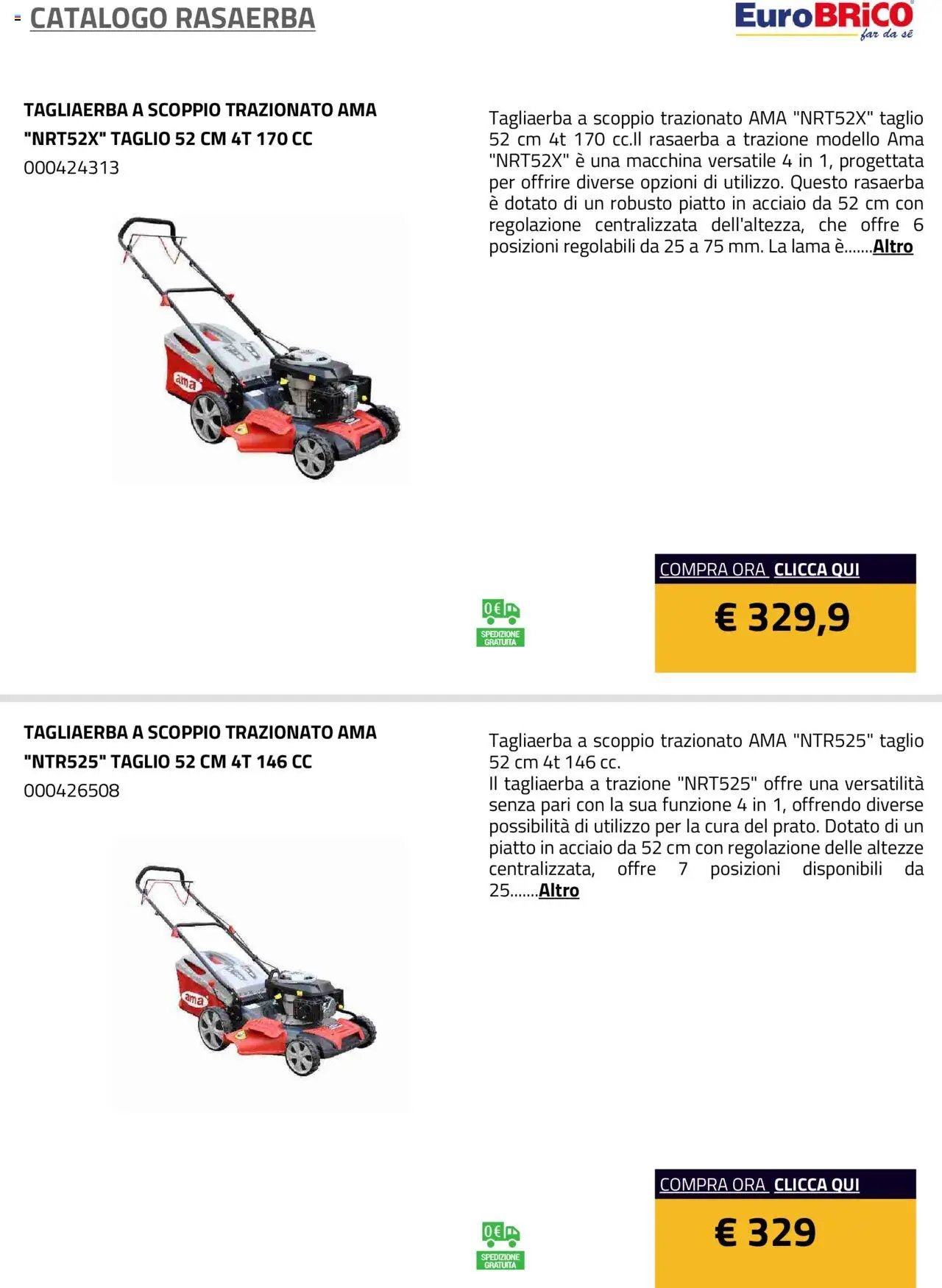 Eurobrico Rasaerba catalogo