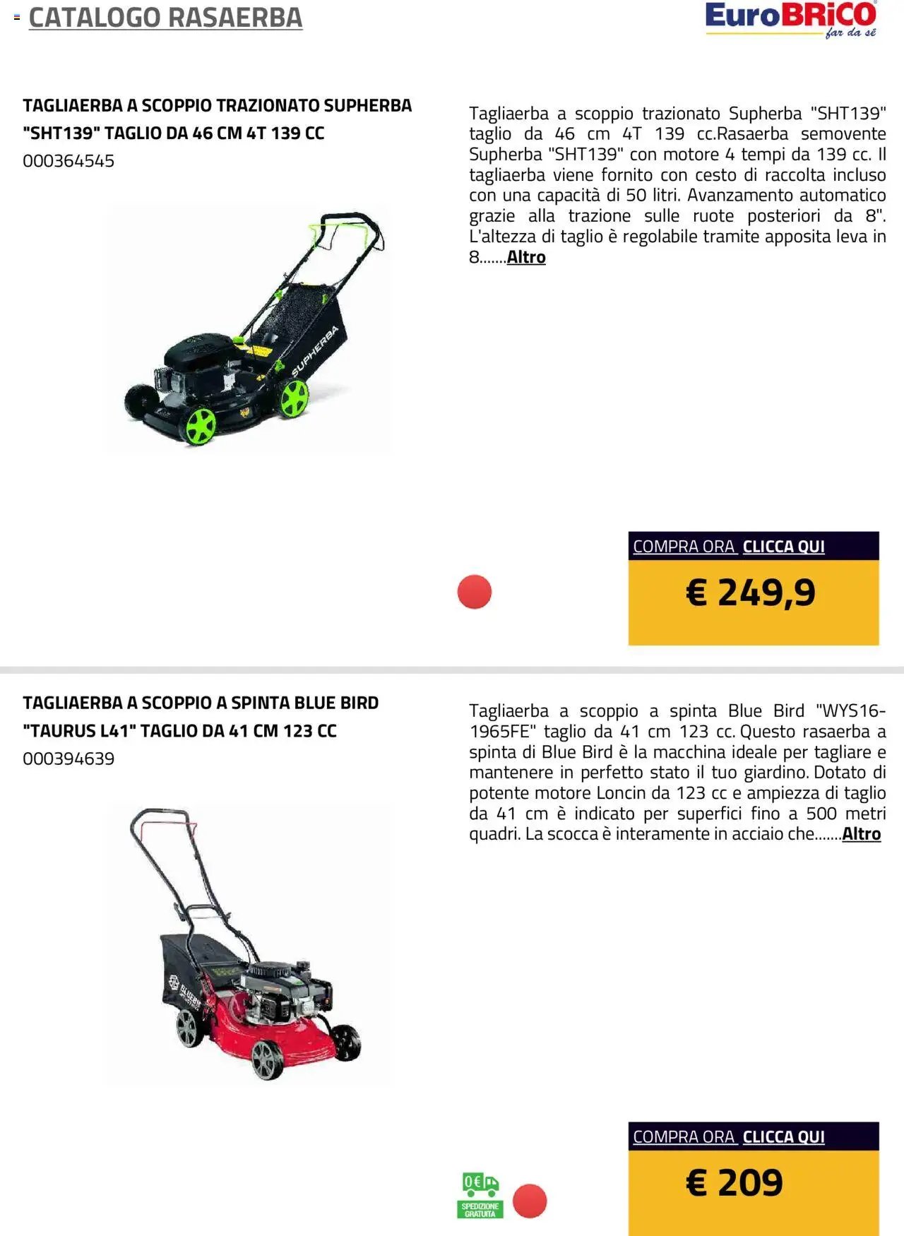 Eurobrico Rasaerba catalogo
