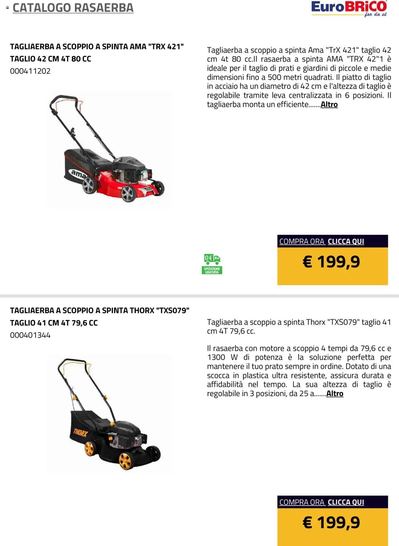 Eurobrico Rasaerba catalogo
