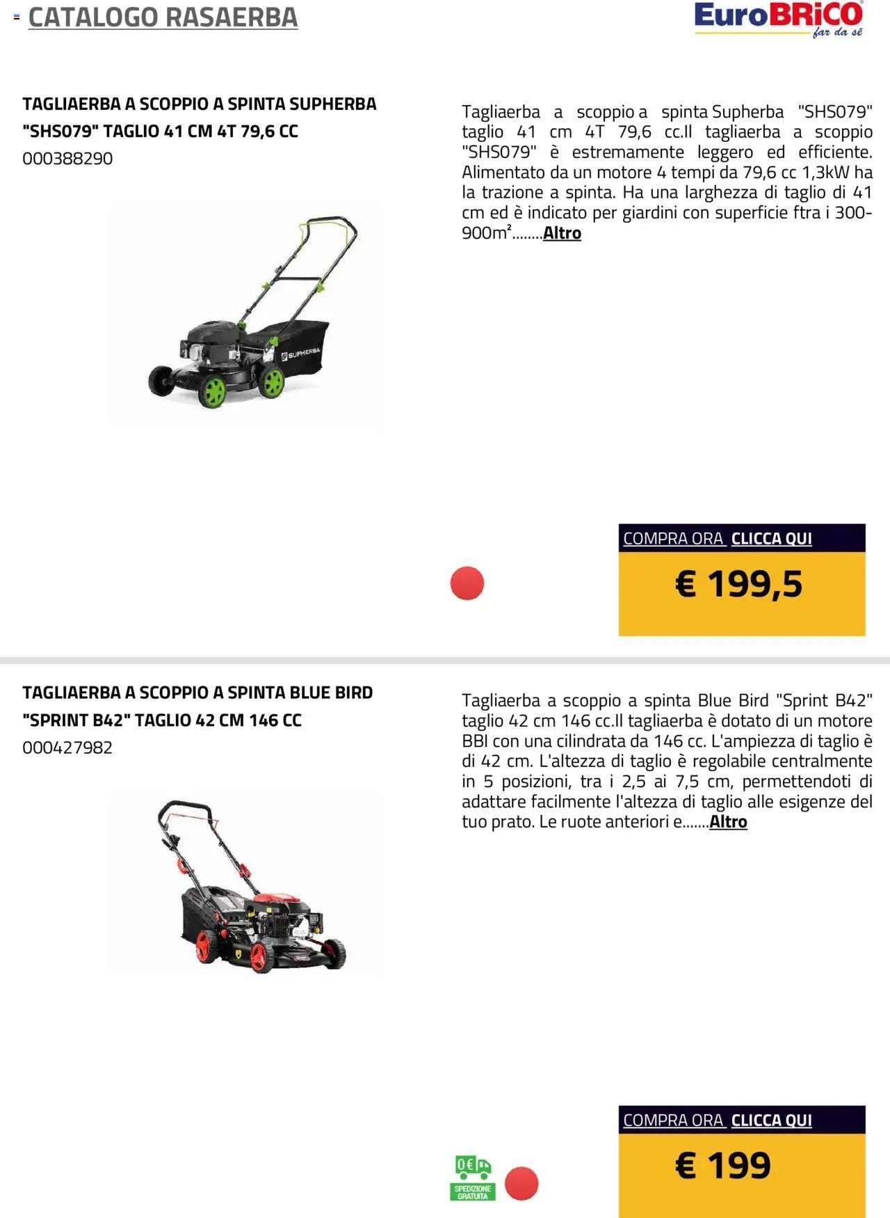 Eurobrico Rasaerba catalogo