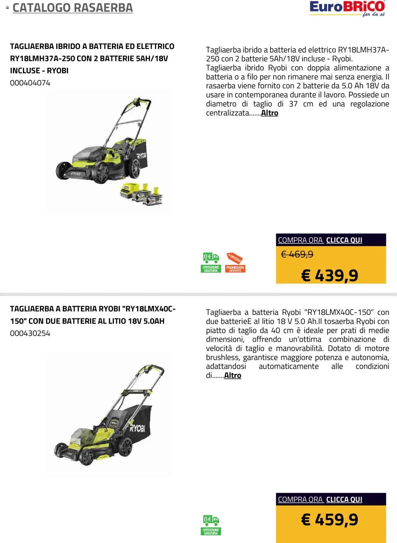 Eurobrico Rasaerba catalogo