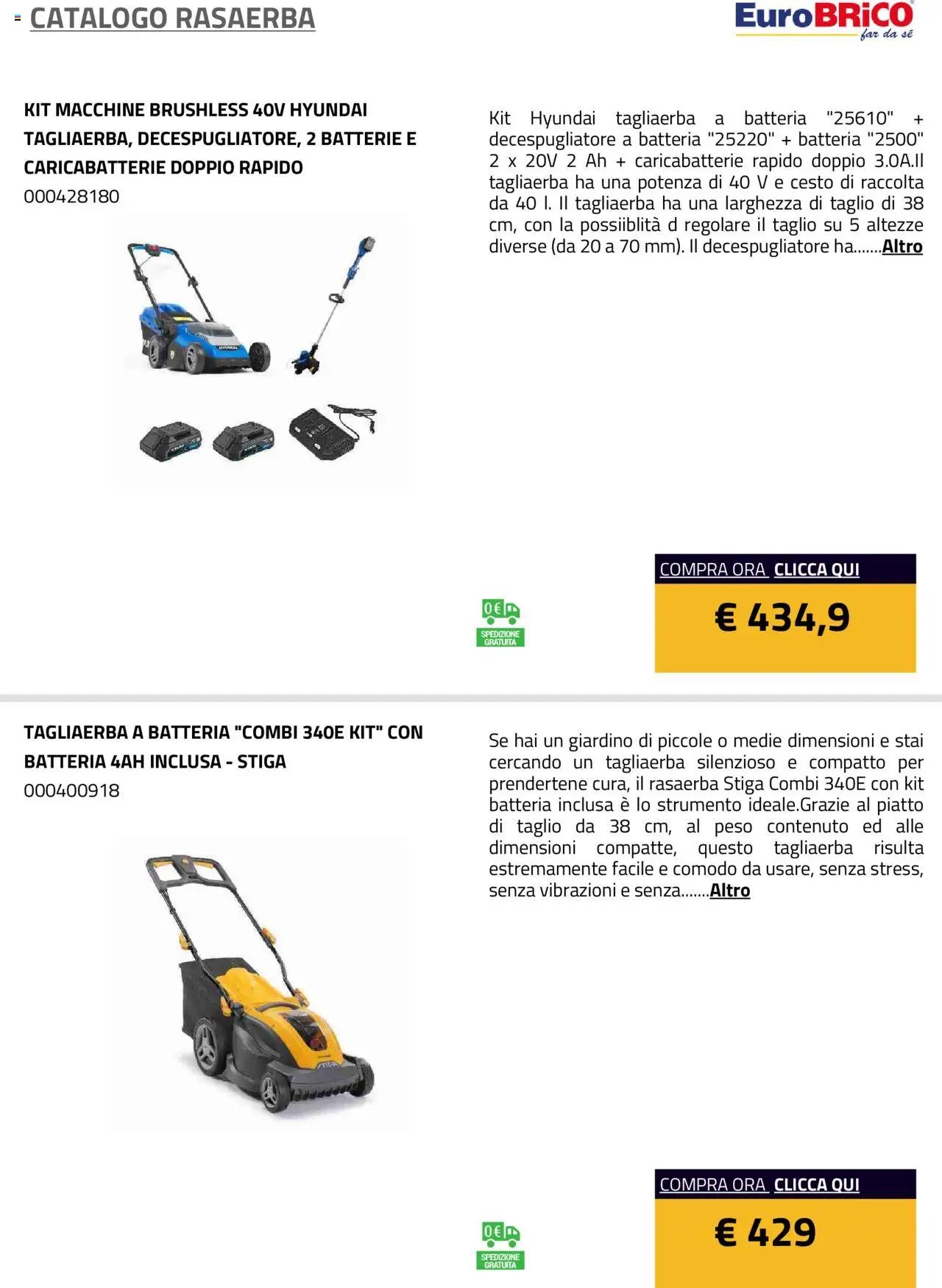 Eurobrico Rasaerba catalogo