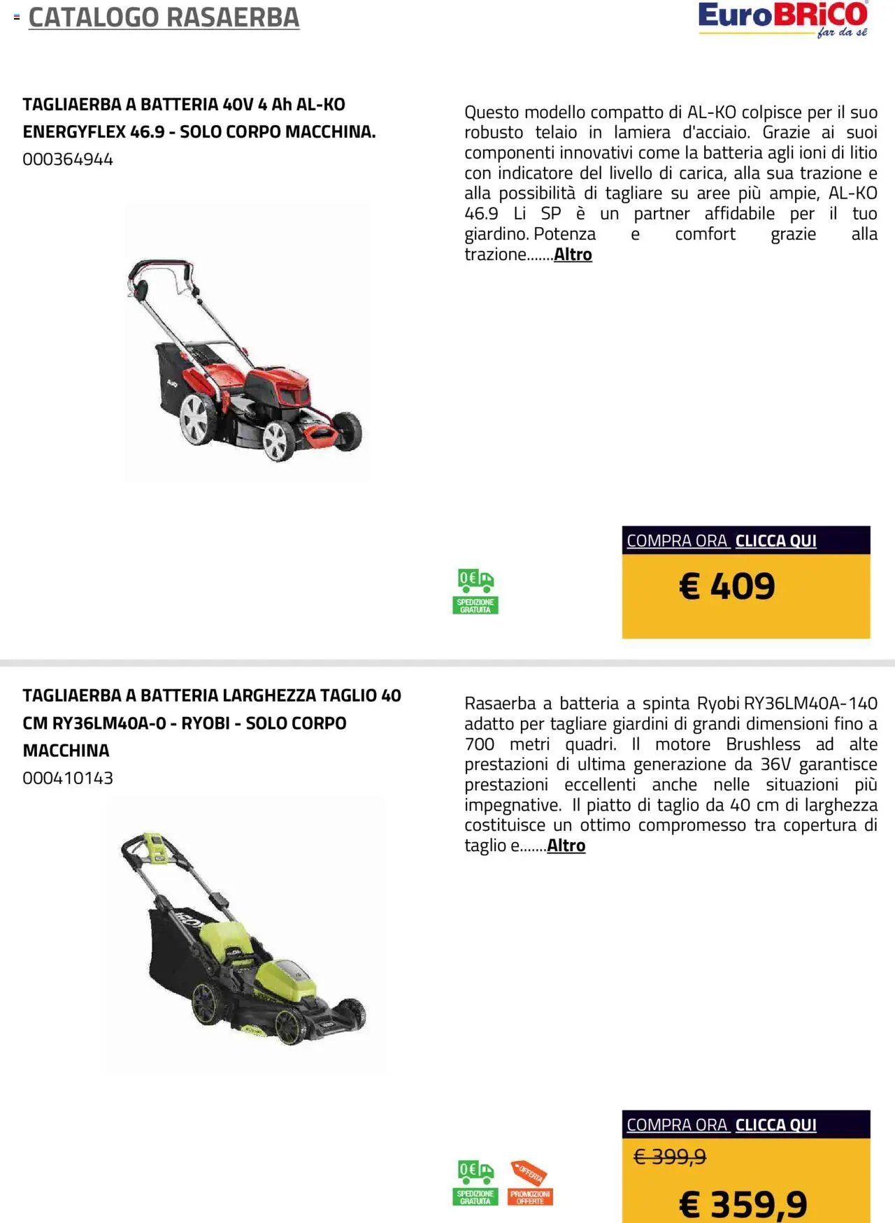 Eurobrico Rasaerba catalogo