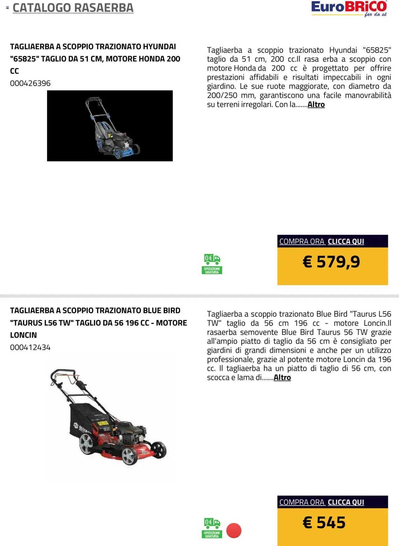 Eurobrico Rasaerba catalogo